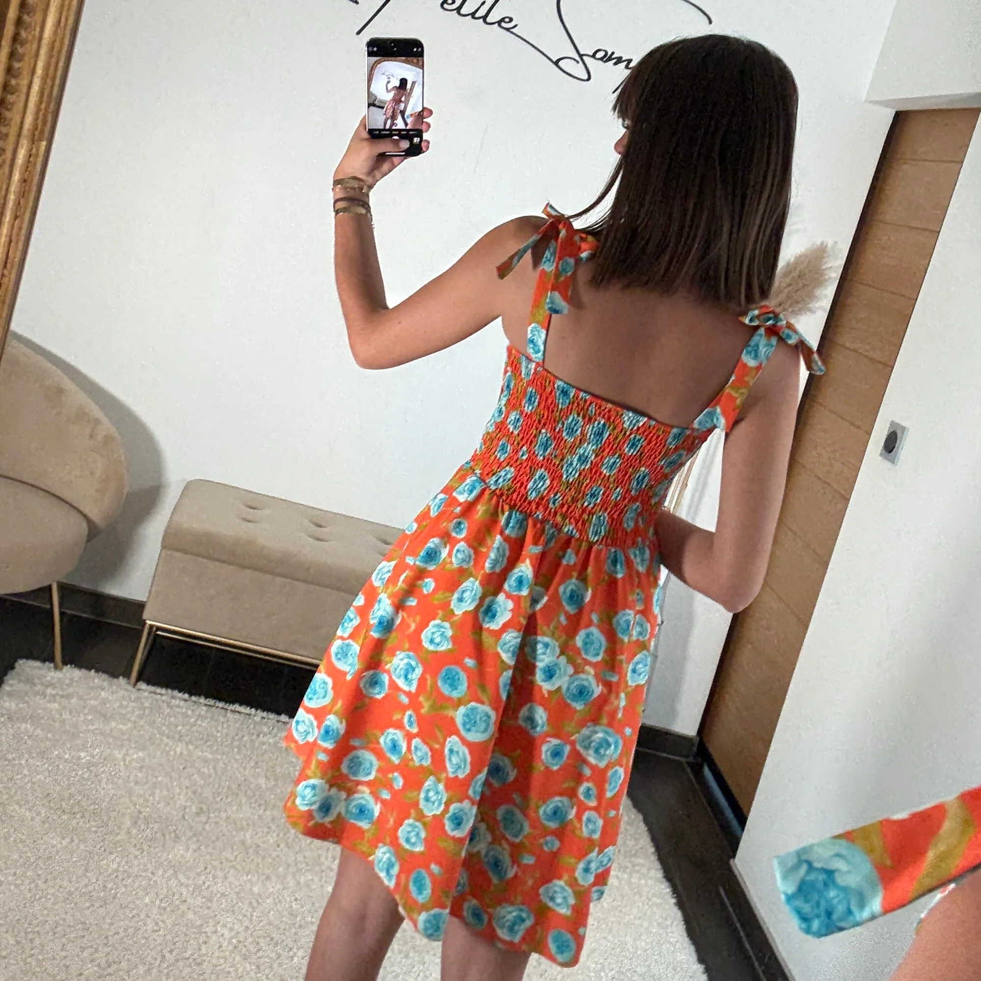 ROBE ORANGE ALINA - Image 3