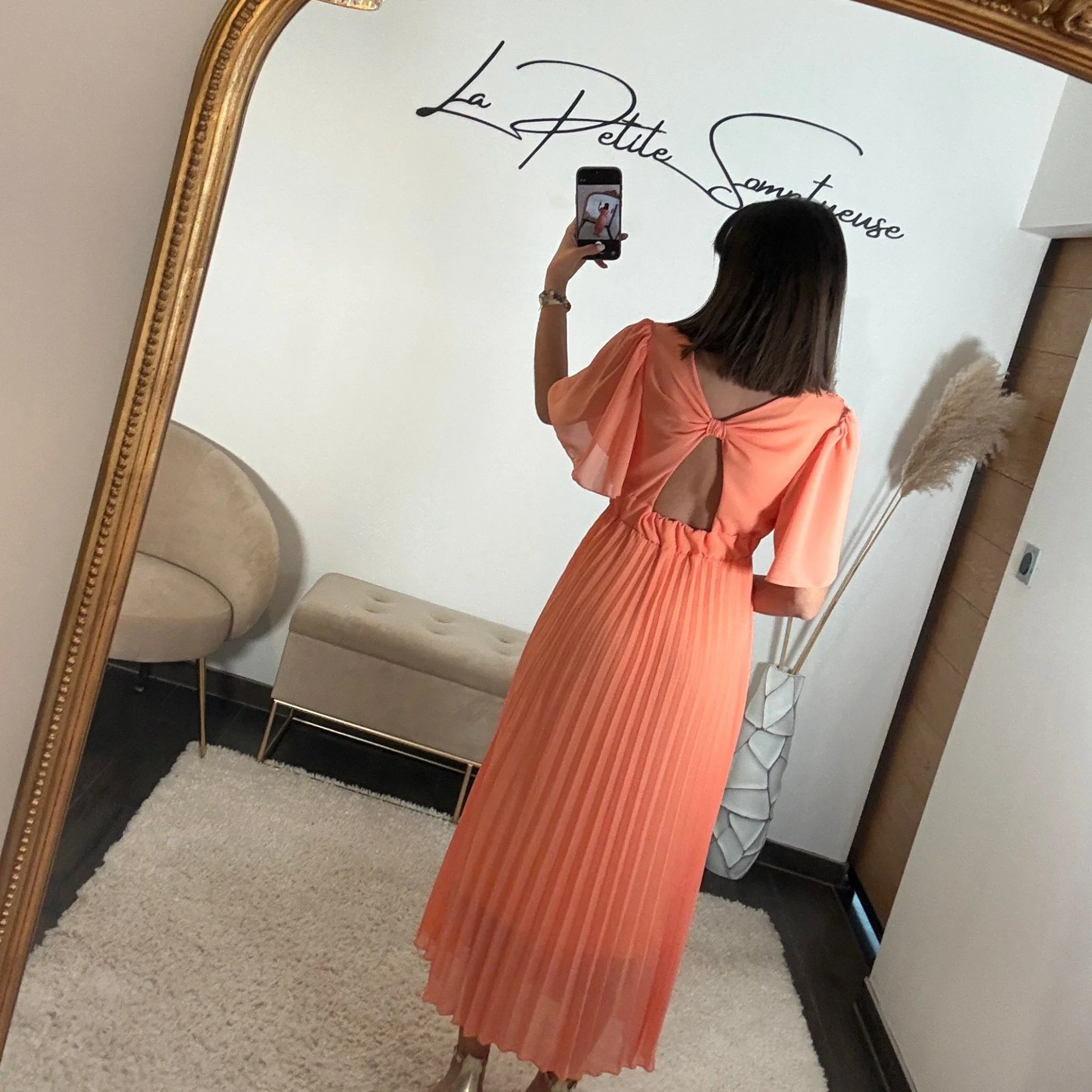 ROBE ORANGE FLORIA
