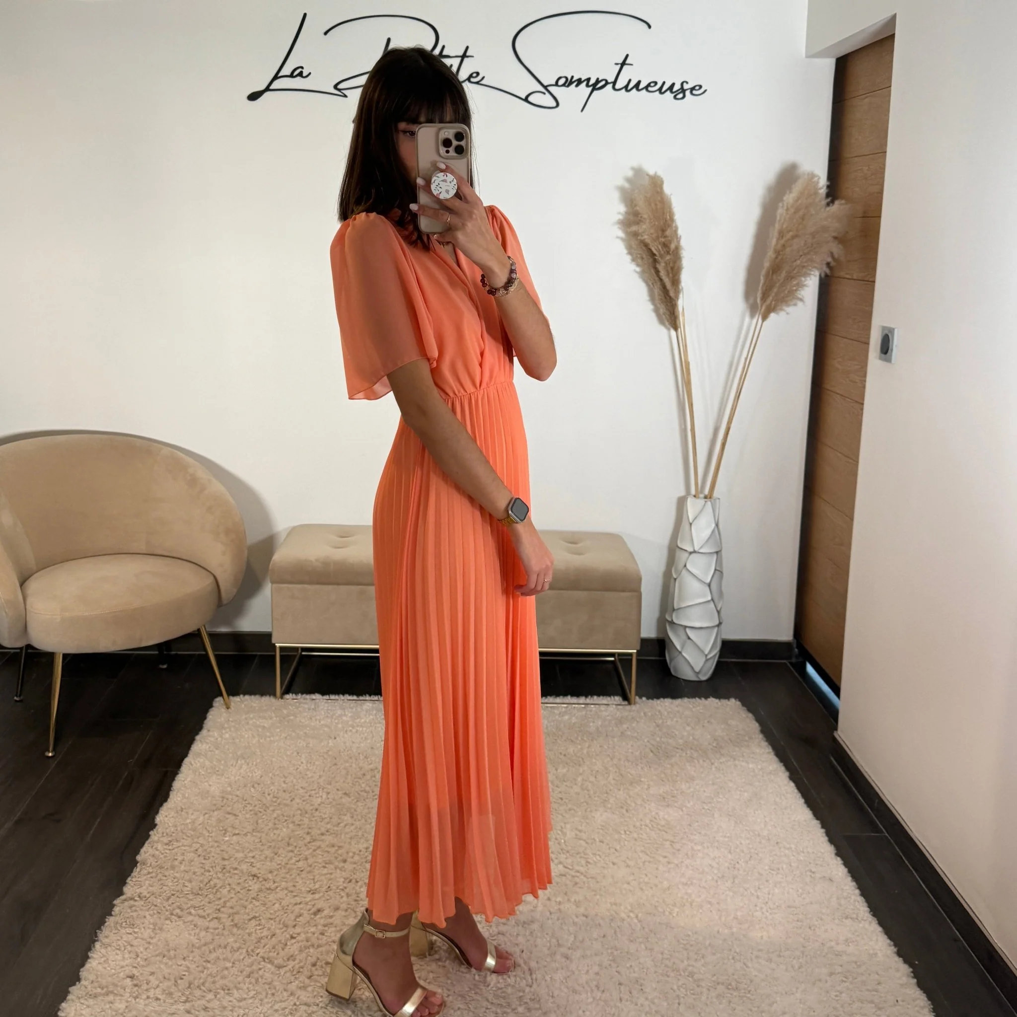 ROBE ORANGE FLORIA - Image 3