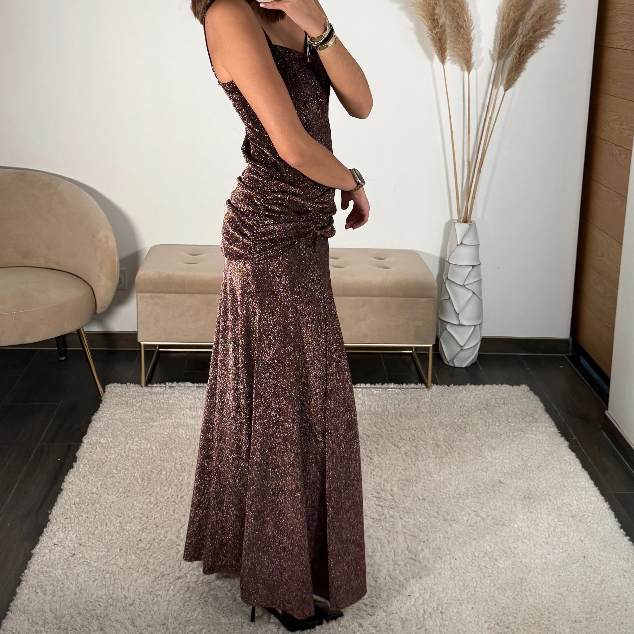 ROBE PAILLETE ROSE GOLD ANYA - Image 4