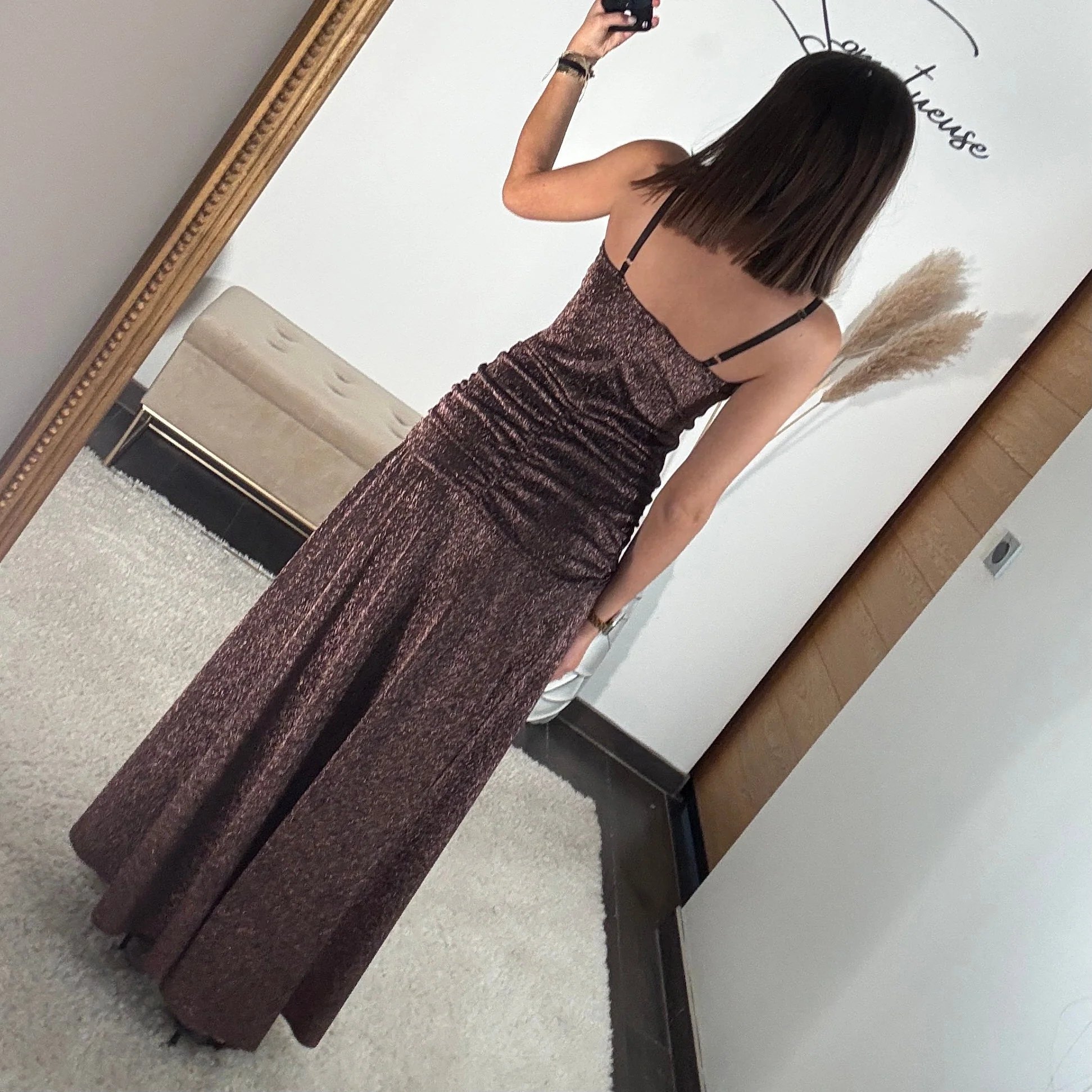 ROBE PAILLETE ROSE GOLD ANYA - Image 5