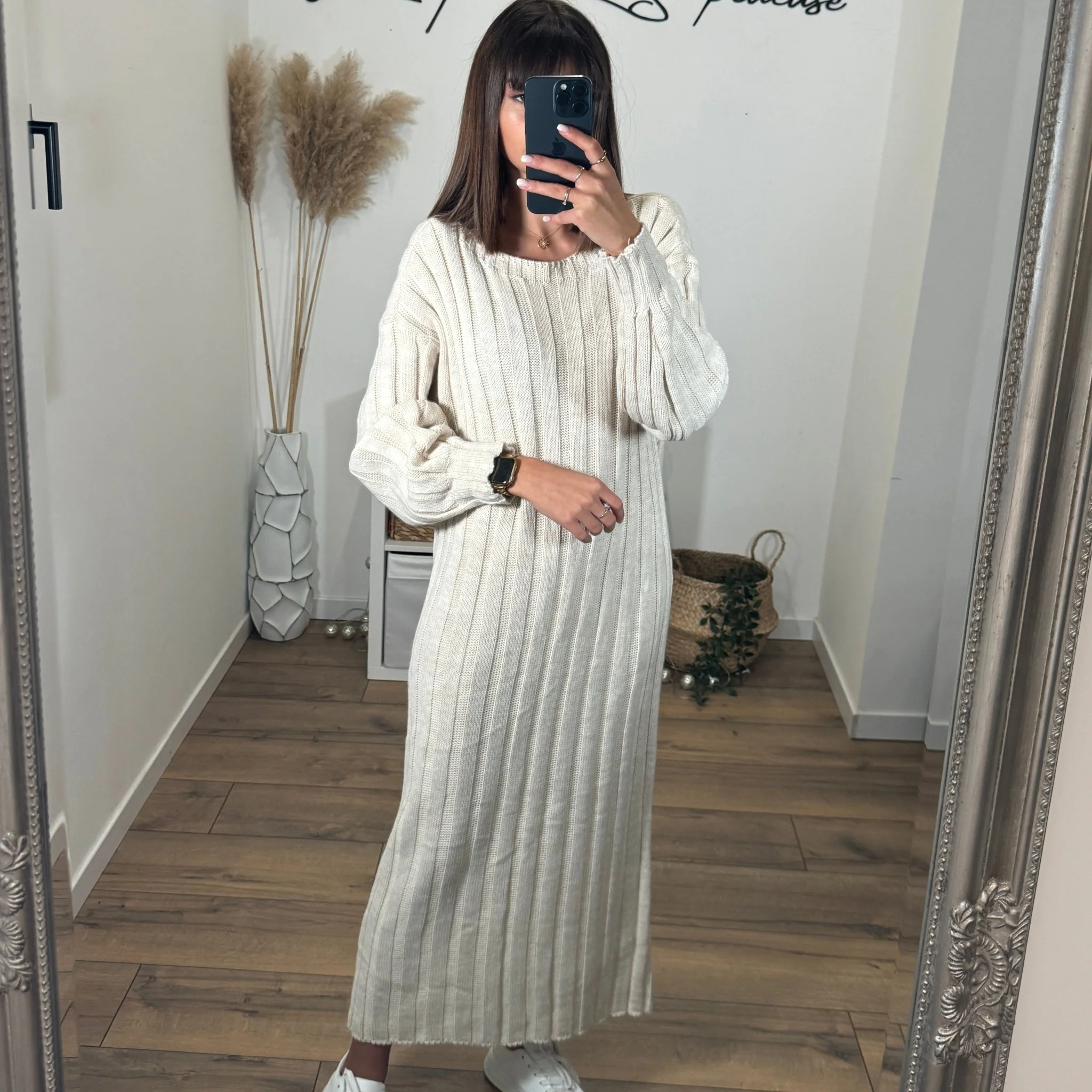 ROBE PULL BEIGE AGATHE