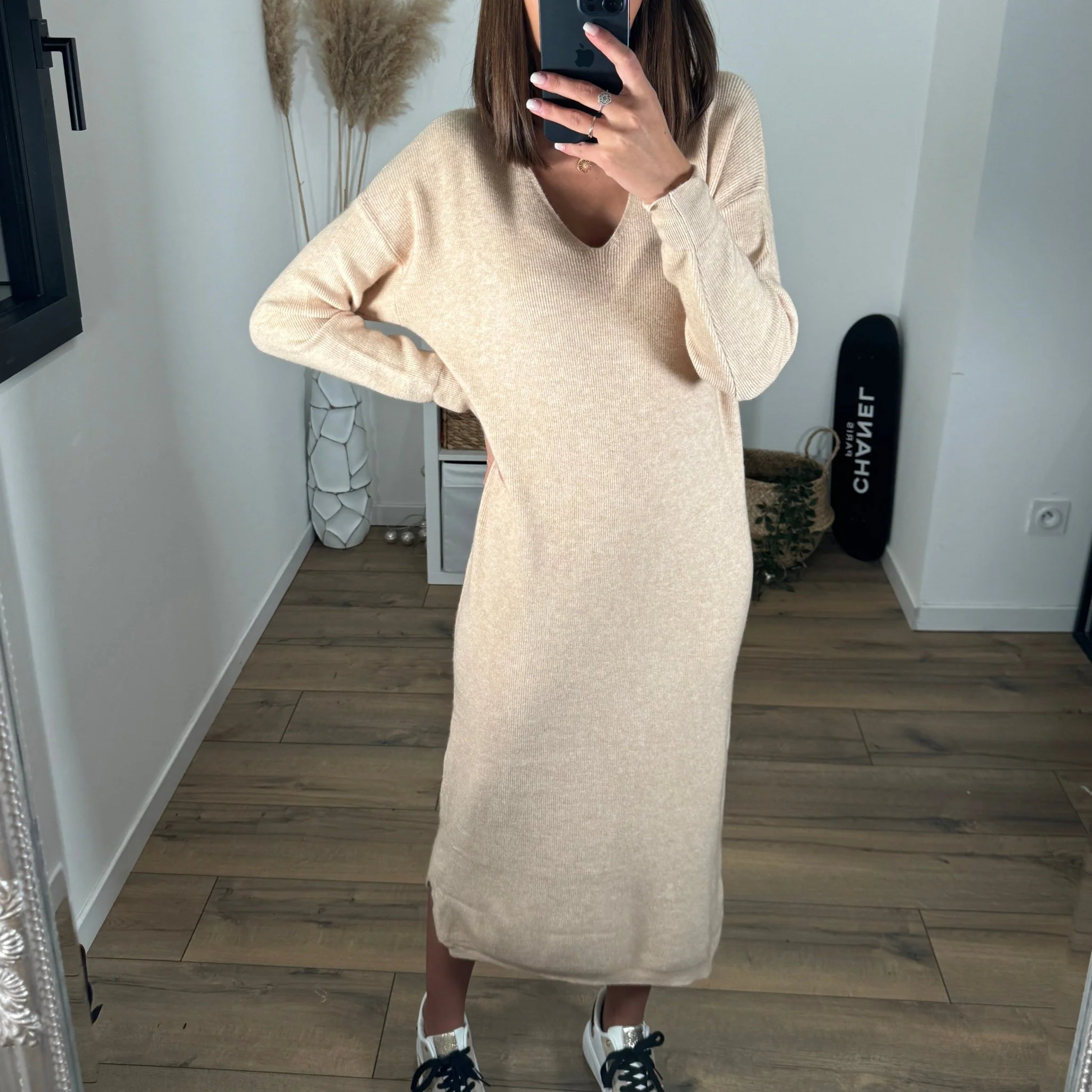 ROBE PULL BEIGE ANNA