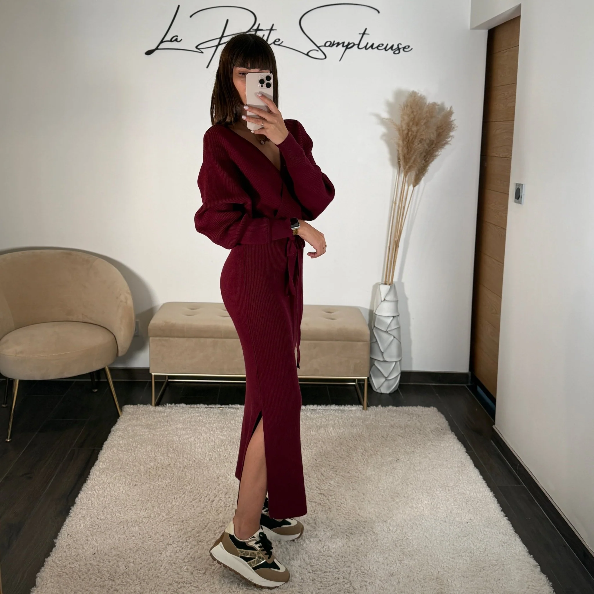 ROBE PULL BORDEAUX ANAIS - Image 2