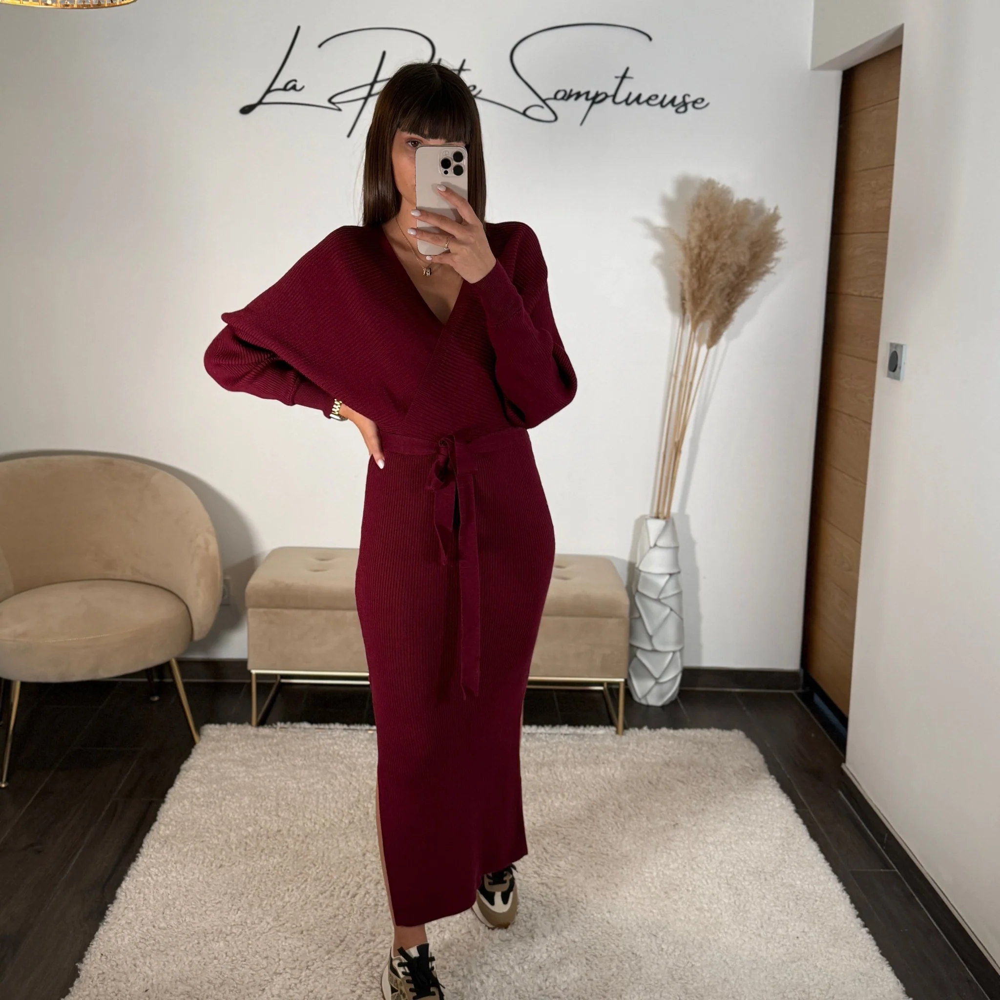ROBE PULL BORDEAUX ANAIS - Image 3