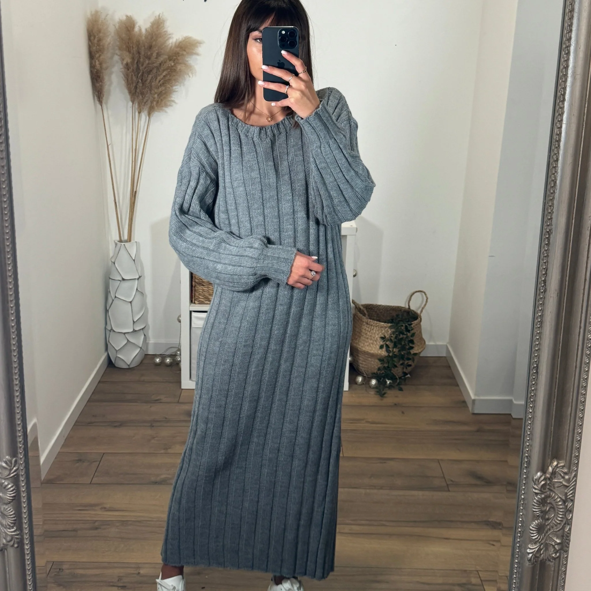 ROBE PULL GRIS AGATHE