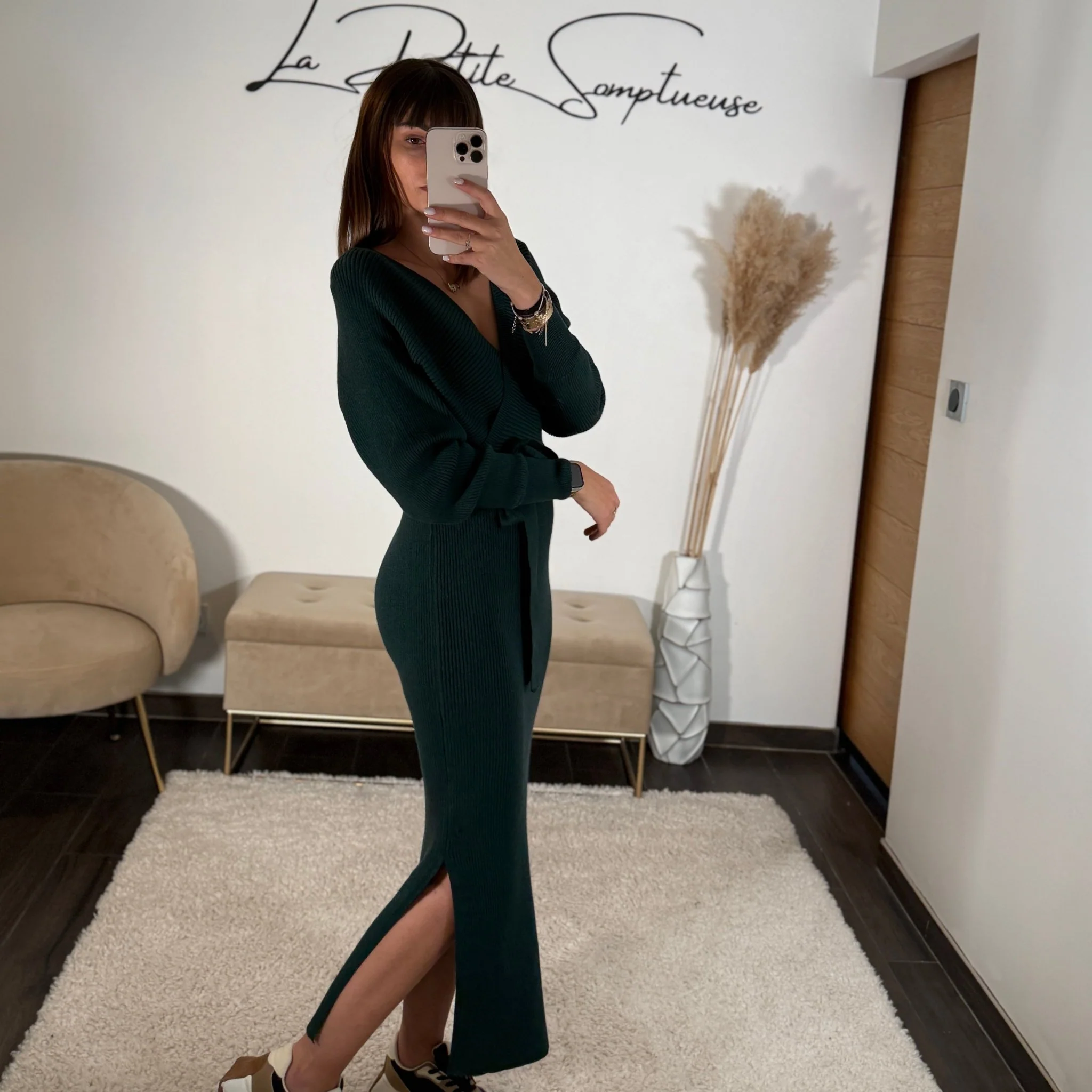 ROBE PULL VERT SAPIN ANAIS - Image 3