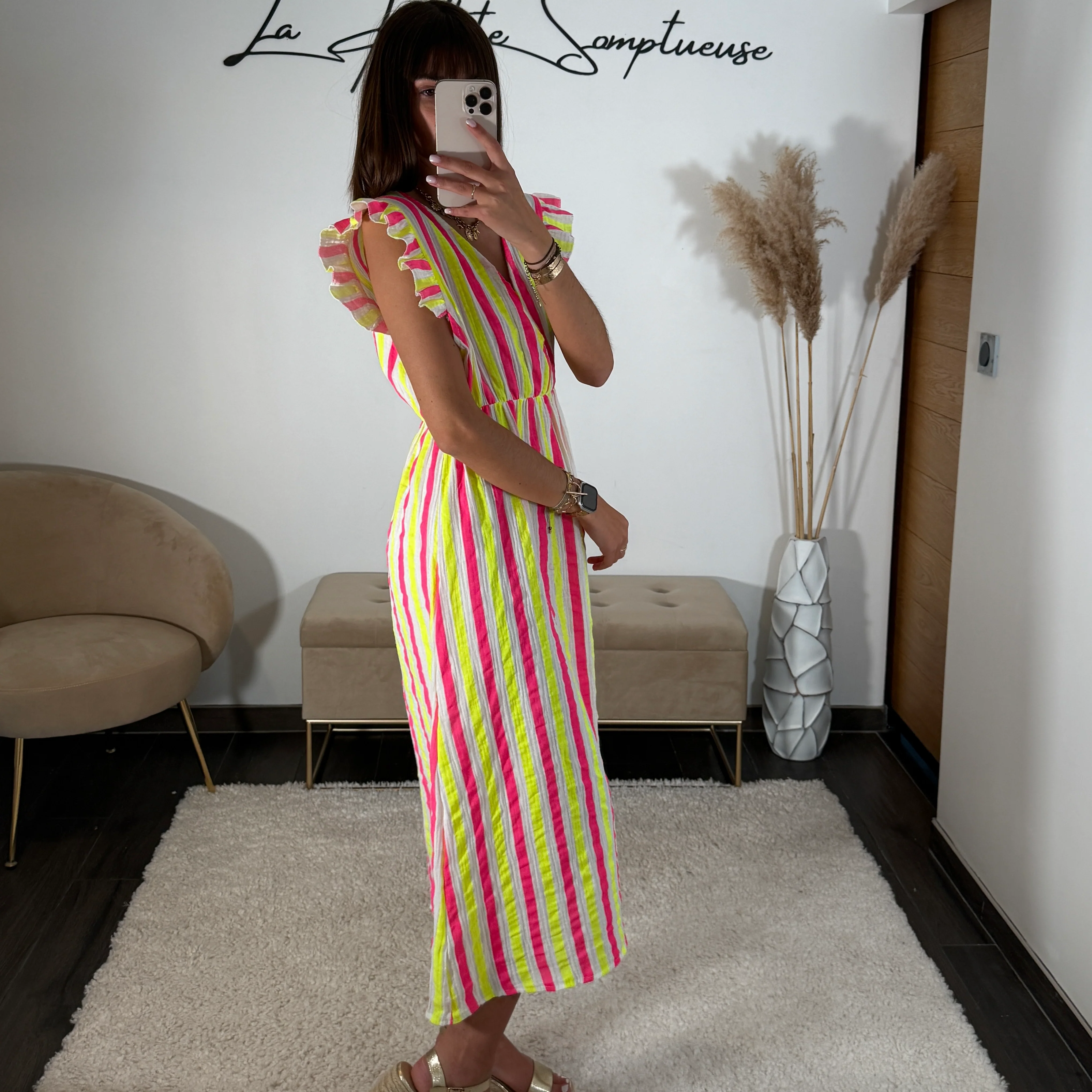 ROBE RAYE GAZE DE COTON MERIA - Image 2