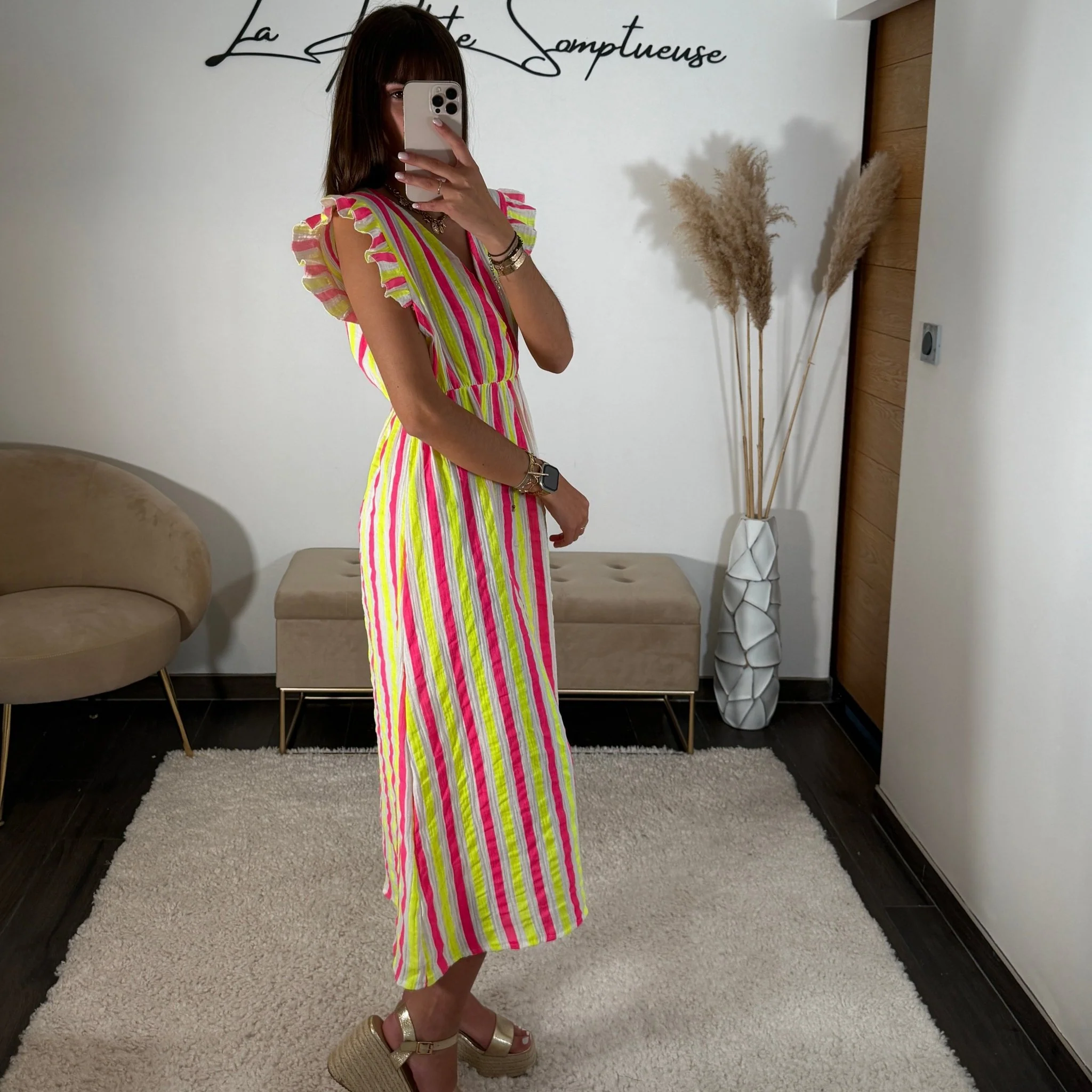 ROBE RAYE GAZE DE COTON MERIA - Image 3
