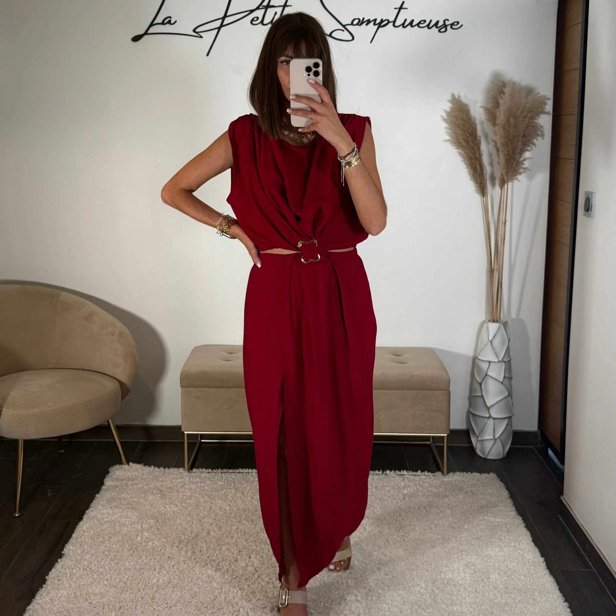 ROBE ROUGE HORTENSE