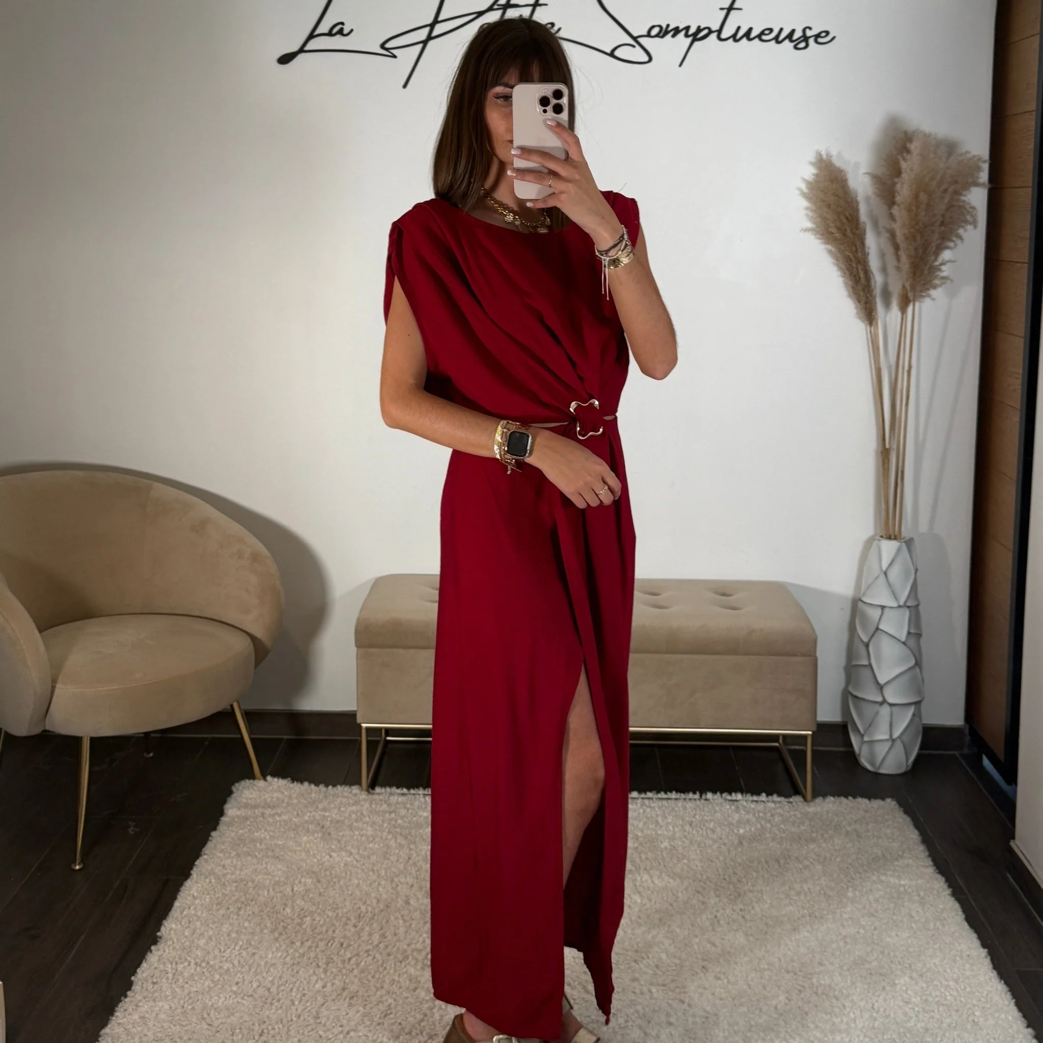 ROBE ROUGE HORTENSE - Image 2