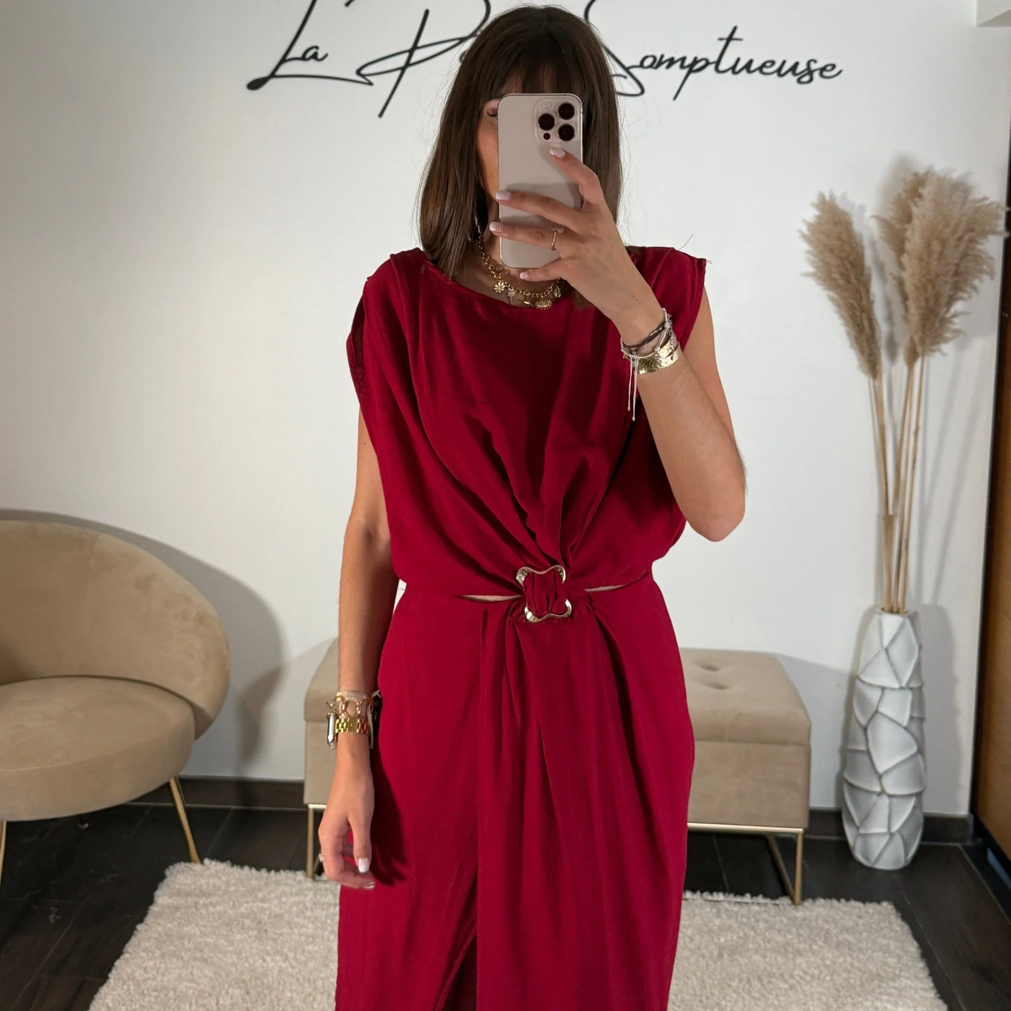 ROBE ROUGE HORTENSE - Image 3