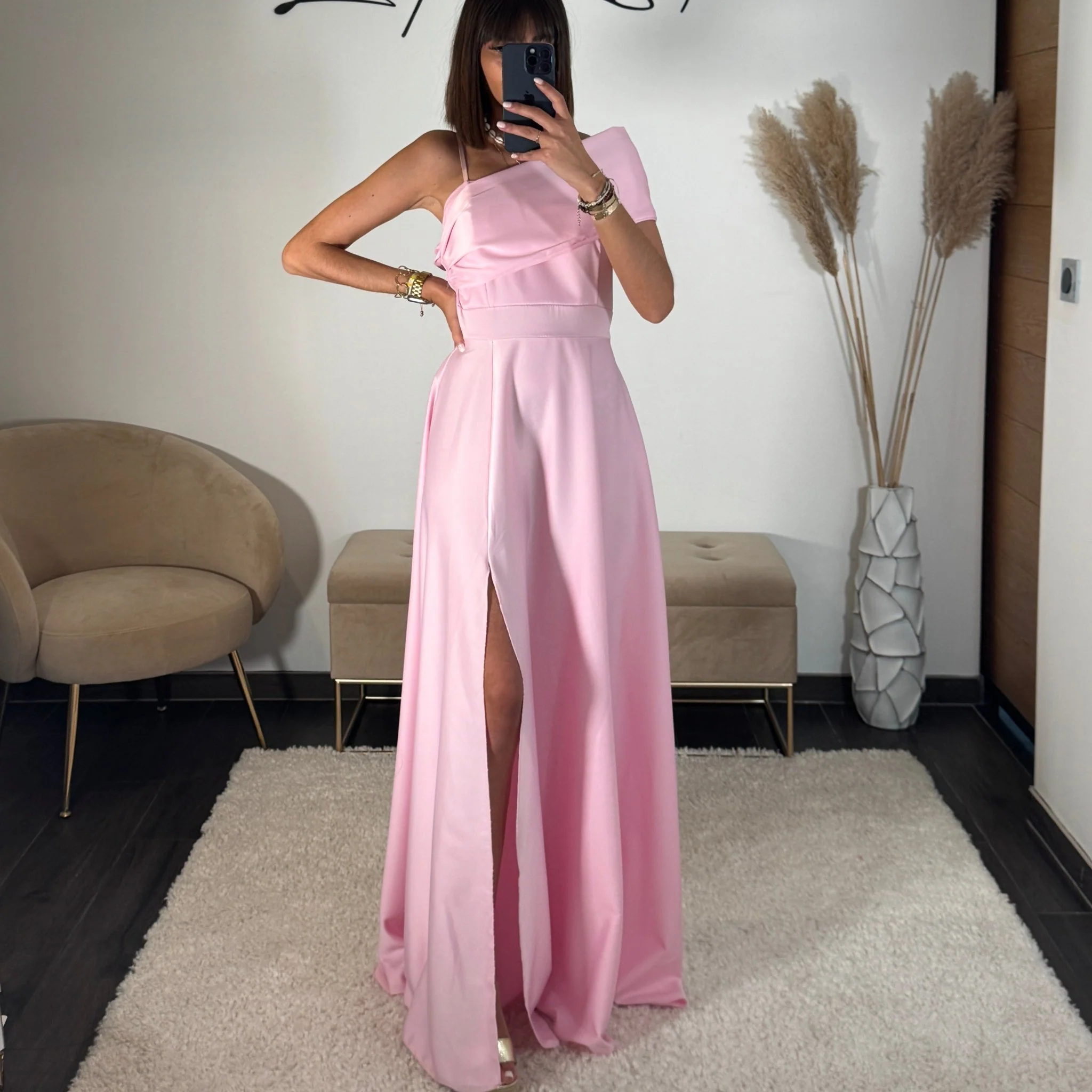 ROBE SATIN ROSE CLASSY