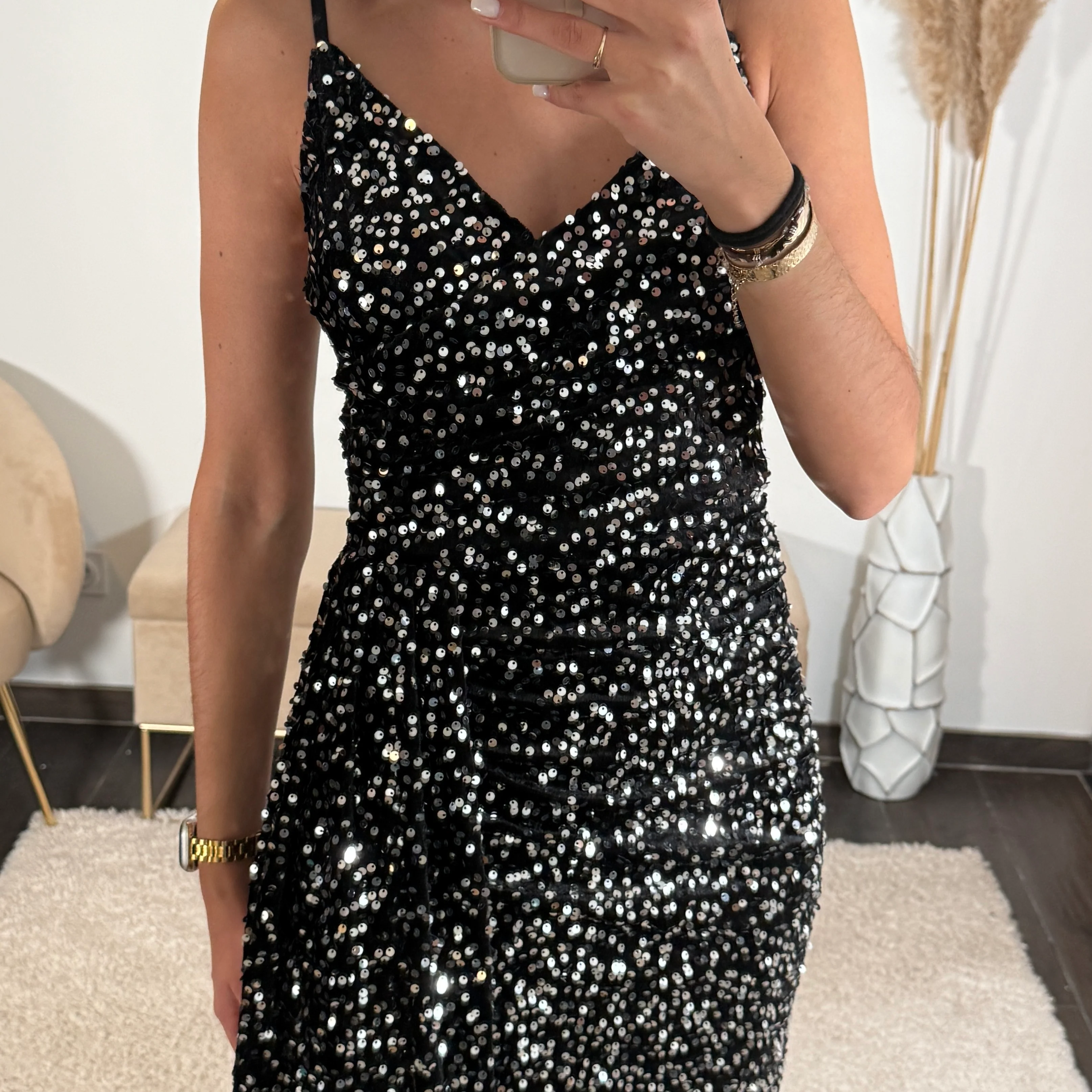 ROBE SHINY NOIR DIANE - Image 2