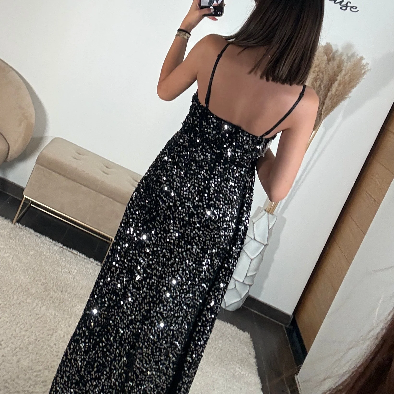 ROBE SHINY NOIR DIANE - Image 3