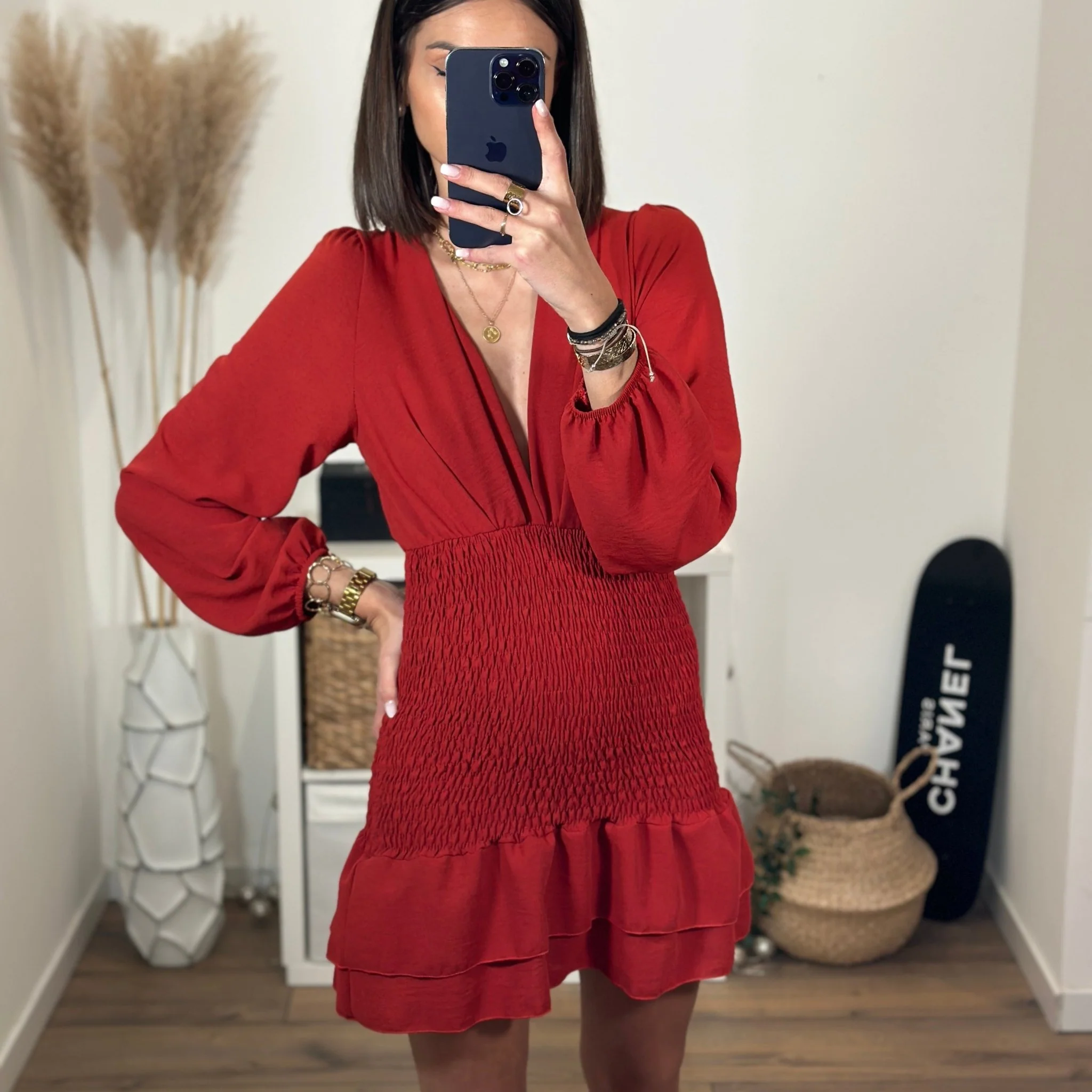 ROBE SMOKE TERRACOTTA MORGANE