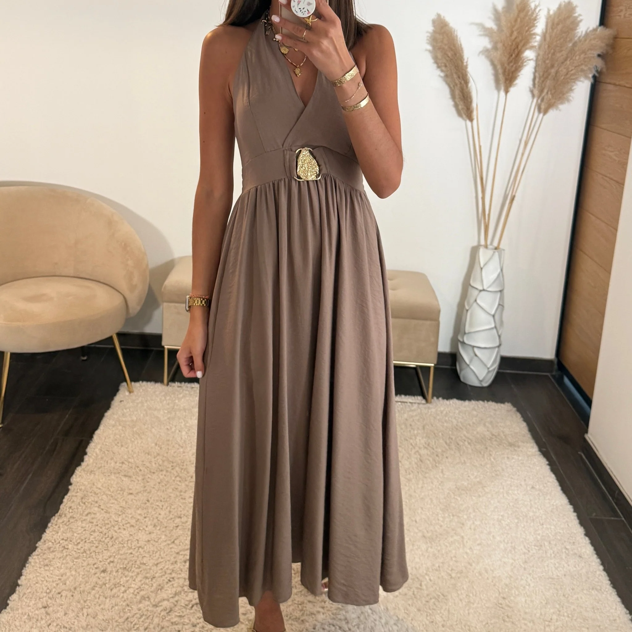 ROBE TAUPE CORRINA
