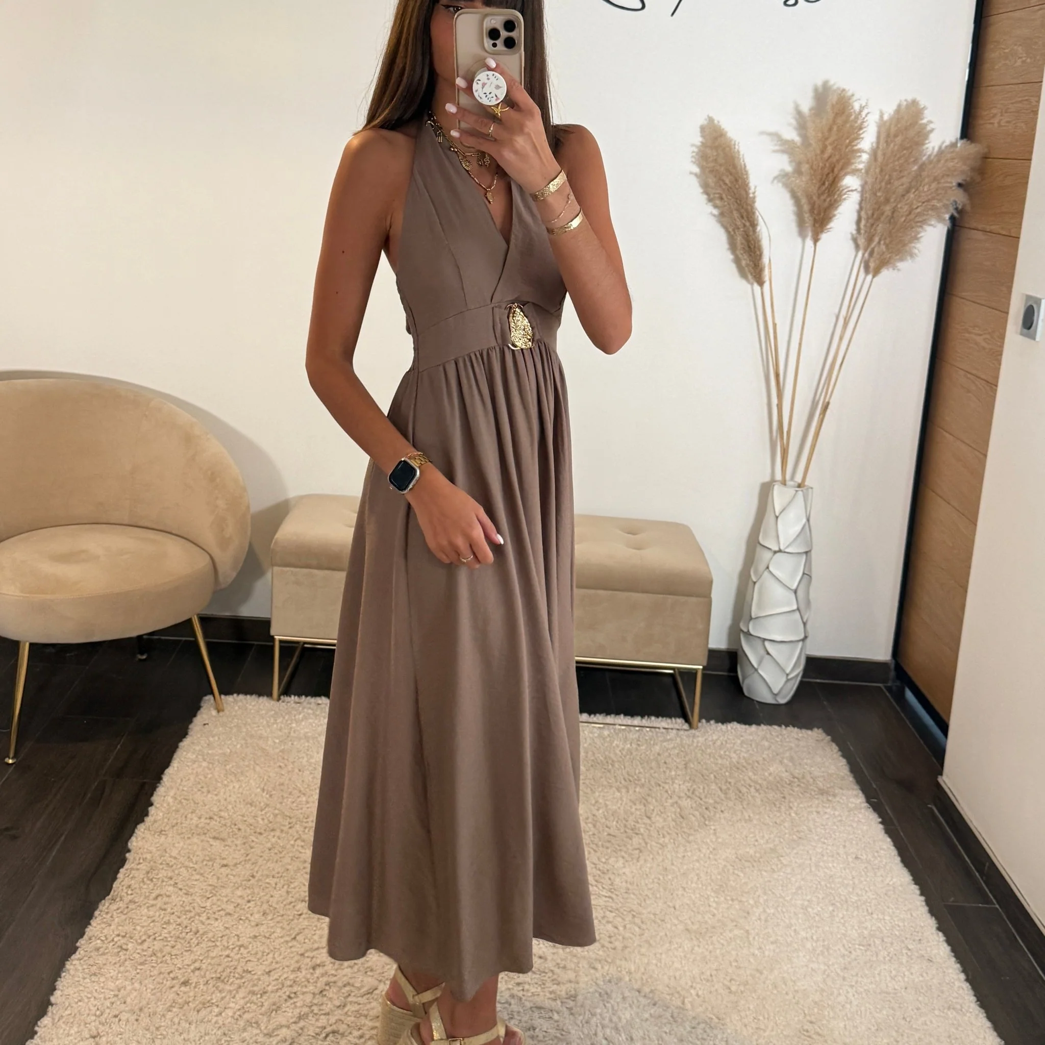 ROBE TAUPE CORRINA - Image 2