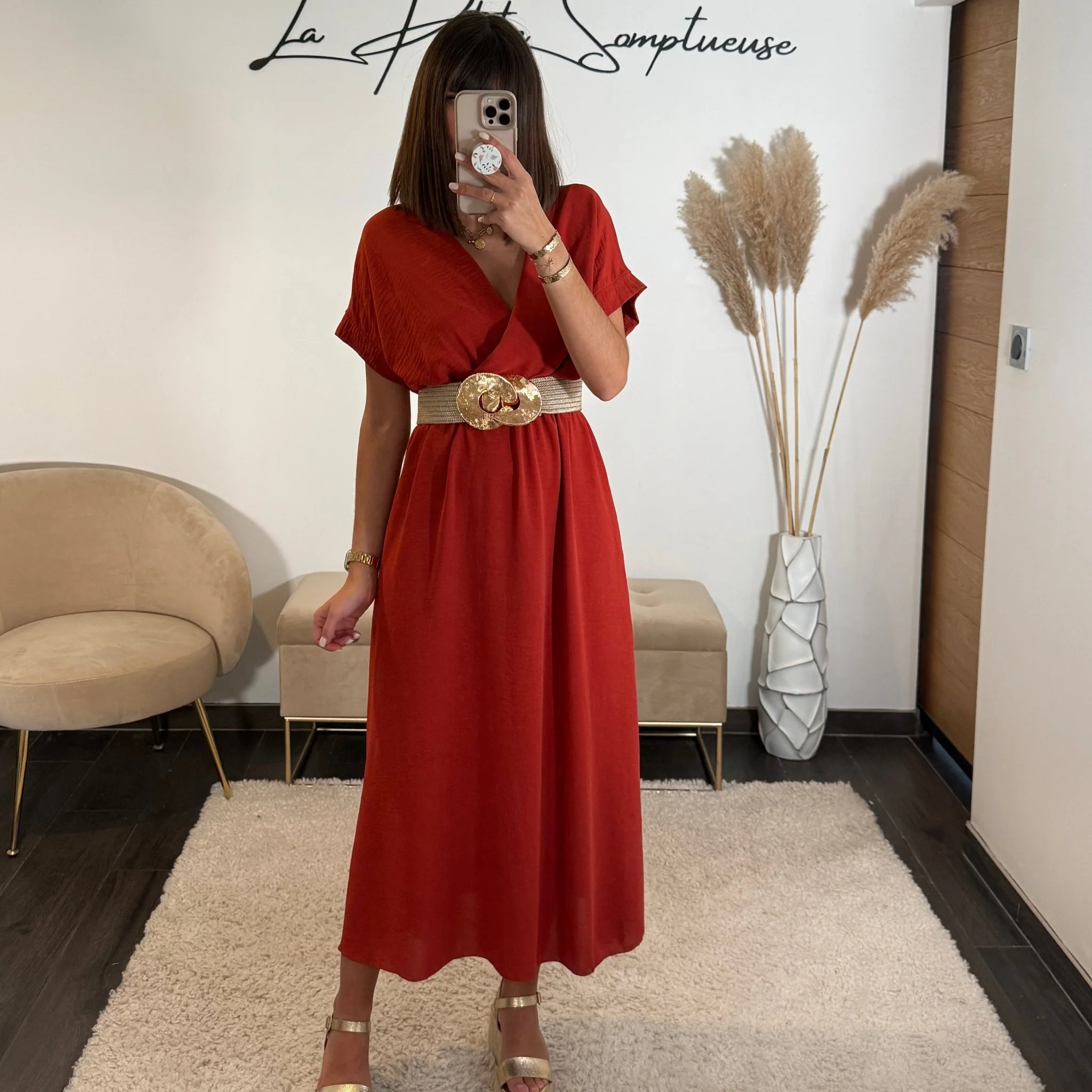 ROBE TERRACOTTA CHLOE
