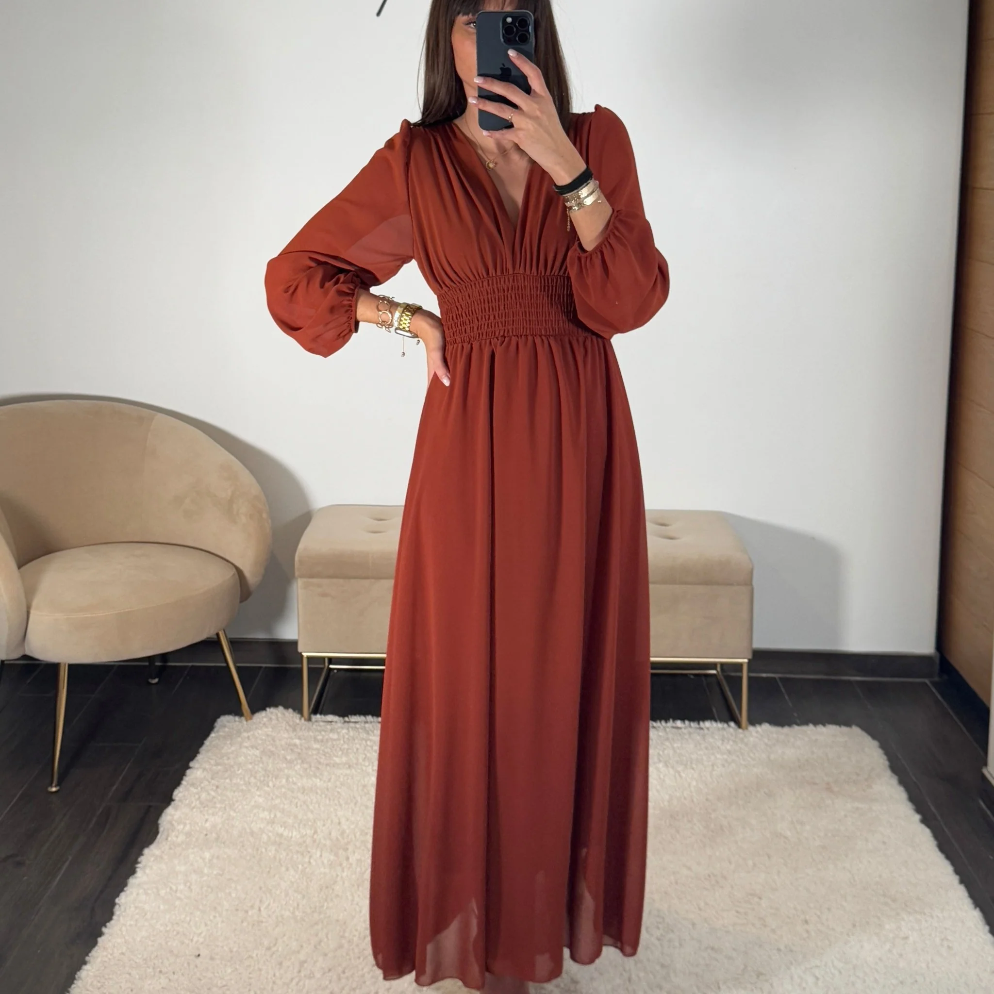 ROBE TERRACOTTA FLUIDE MARTA