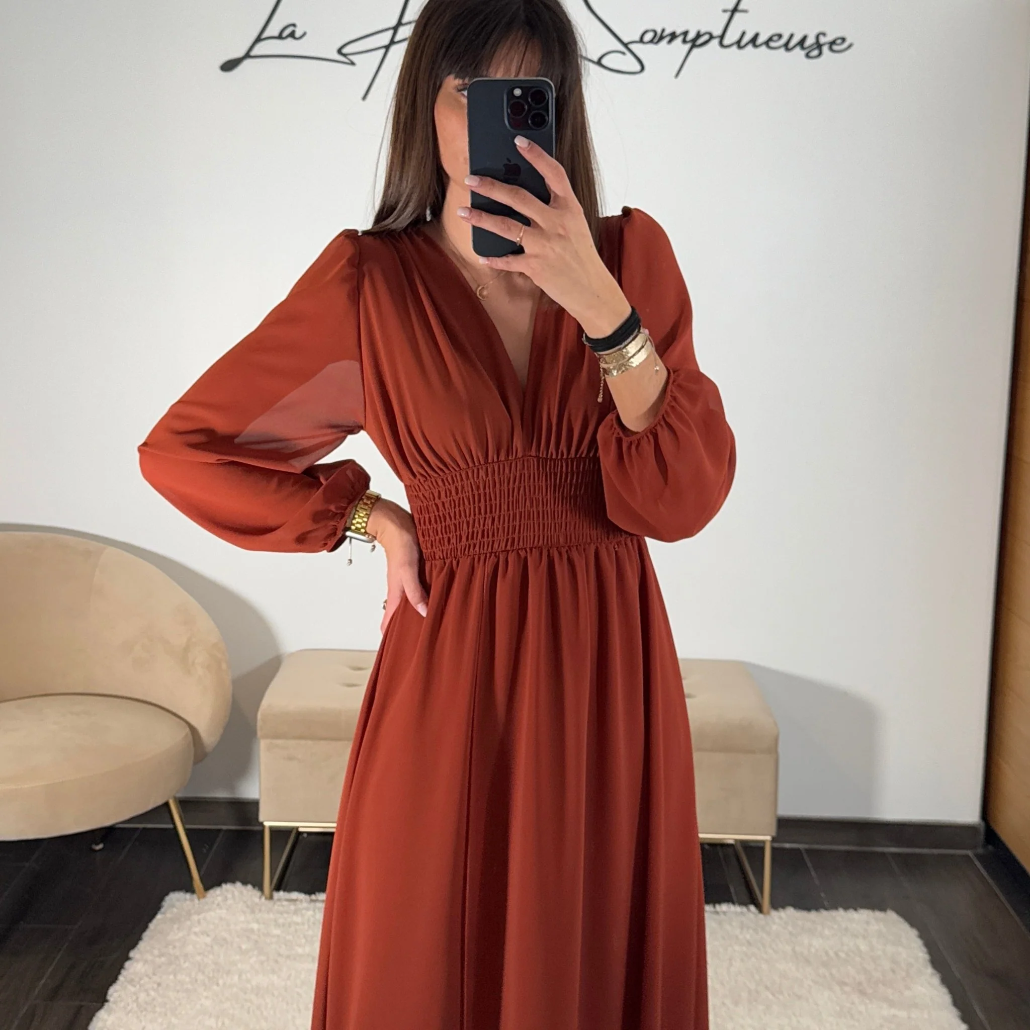 ROBE TERRACOTTA FLUIDE MARTA - Image 3