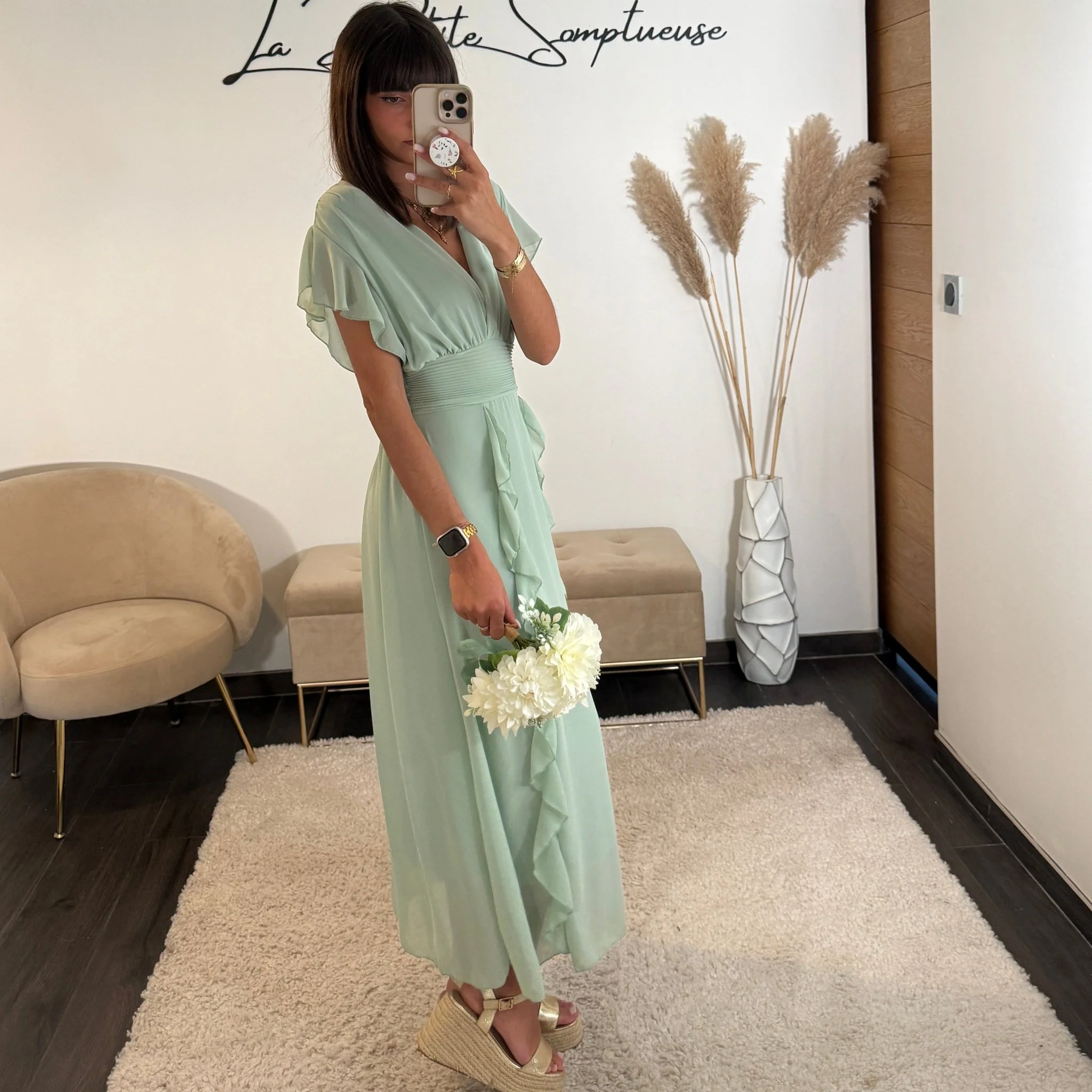ROBE VERT D'EAU ALICIA - Image 2