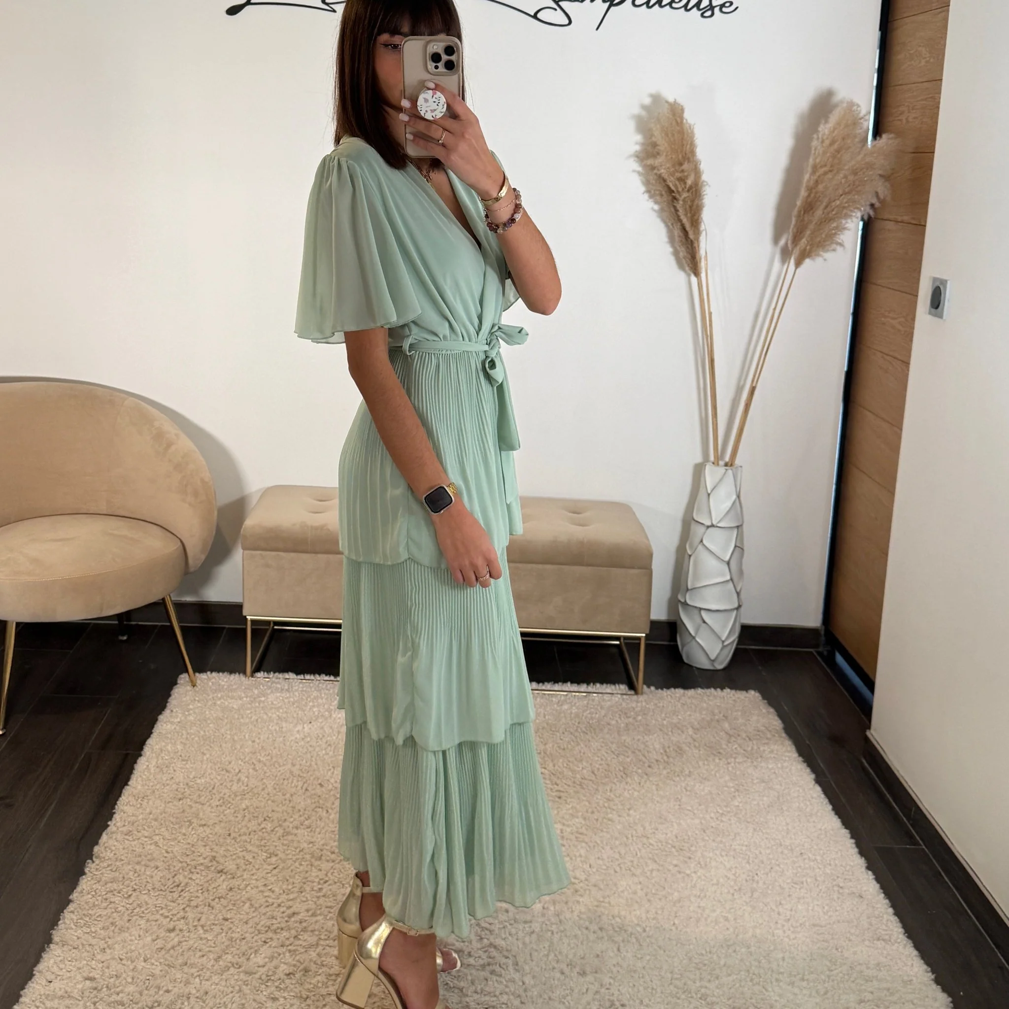 ROBE VERT D'EAU APPOLINE - Image 2