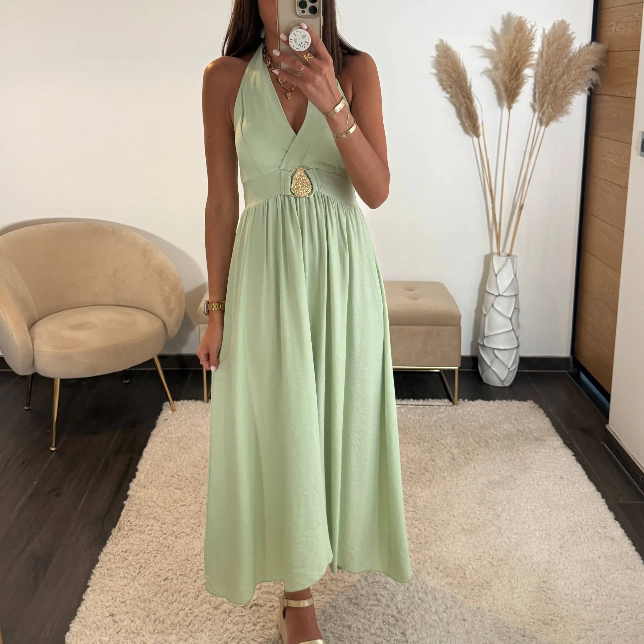 ROBE VERT D'EAU CORRINA