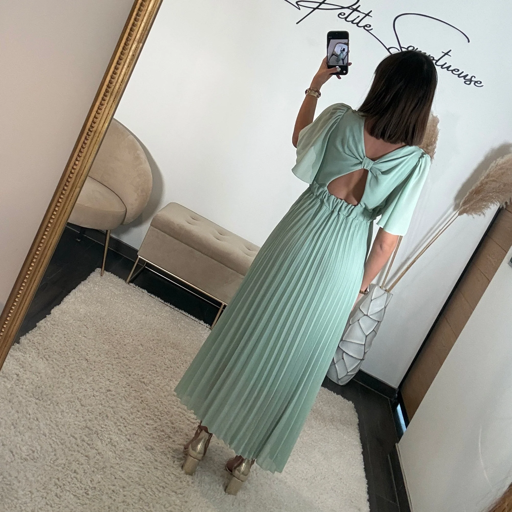 ROBE VERT D'EAU FLORIA