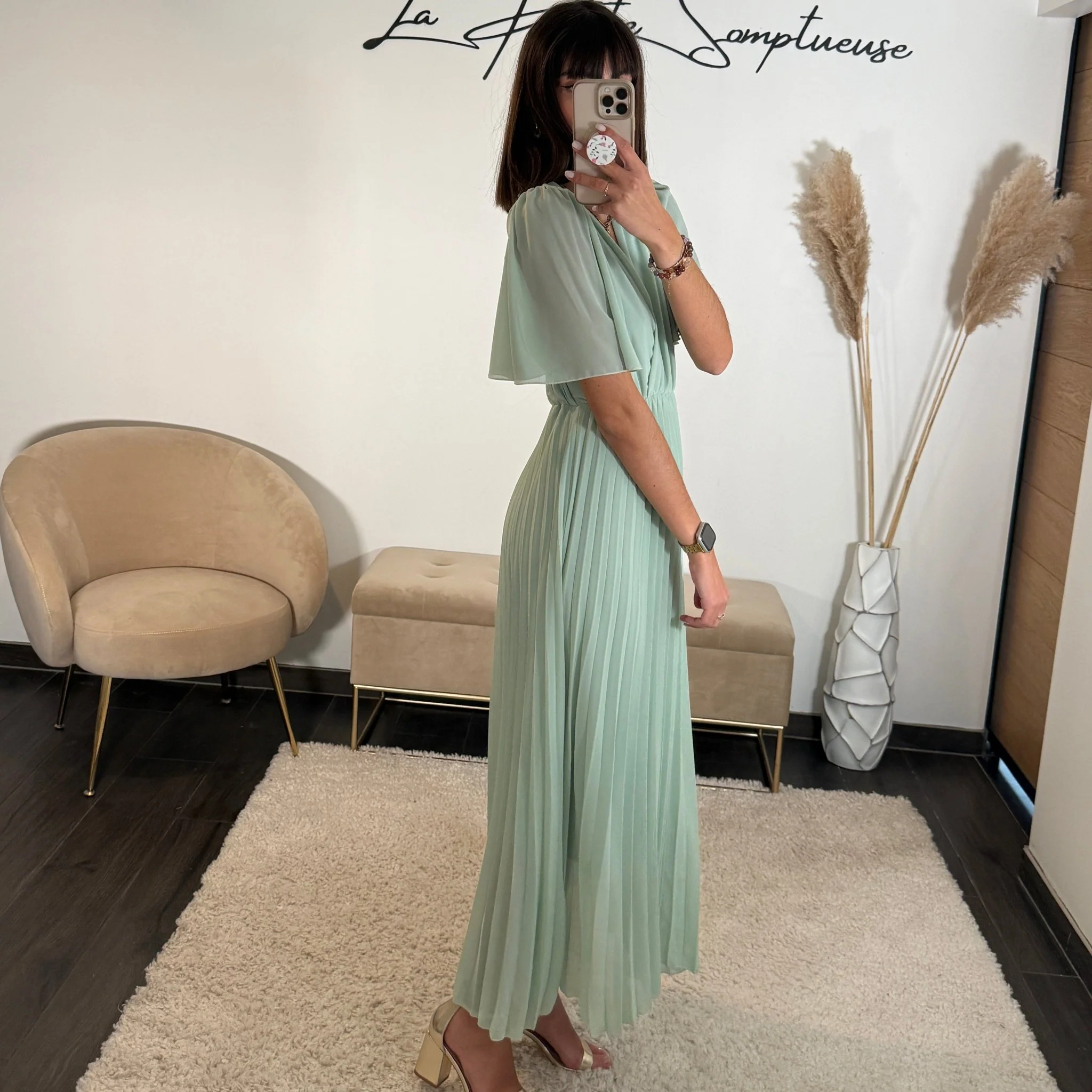 ROBE VERT D'EAU FLORIA - Image 3