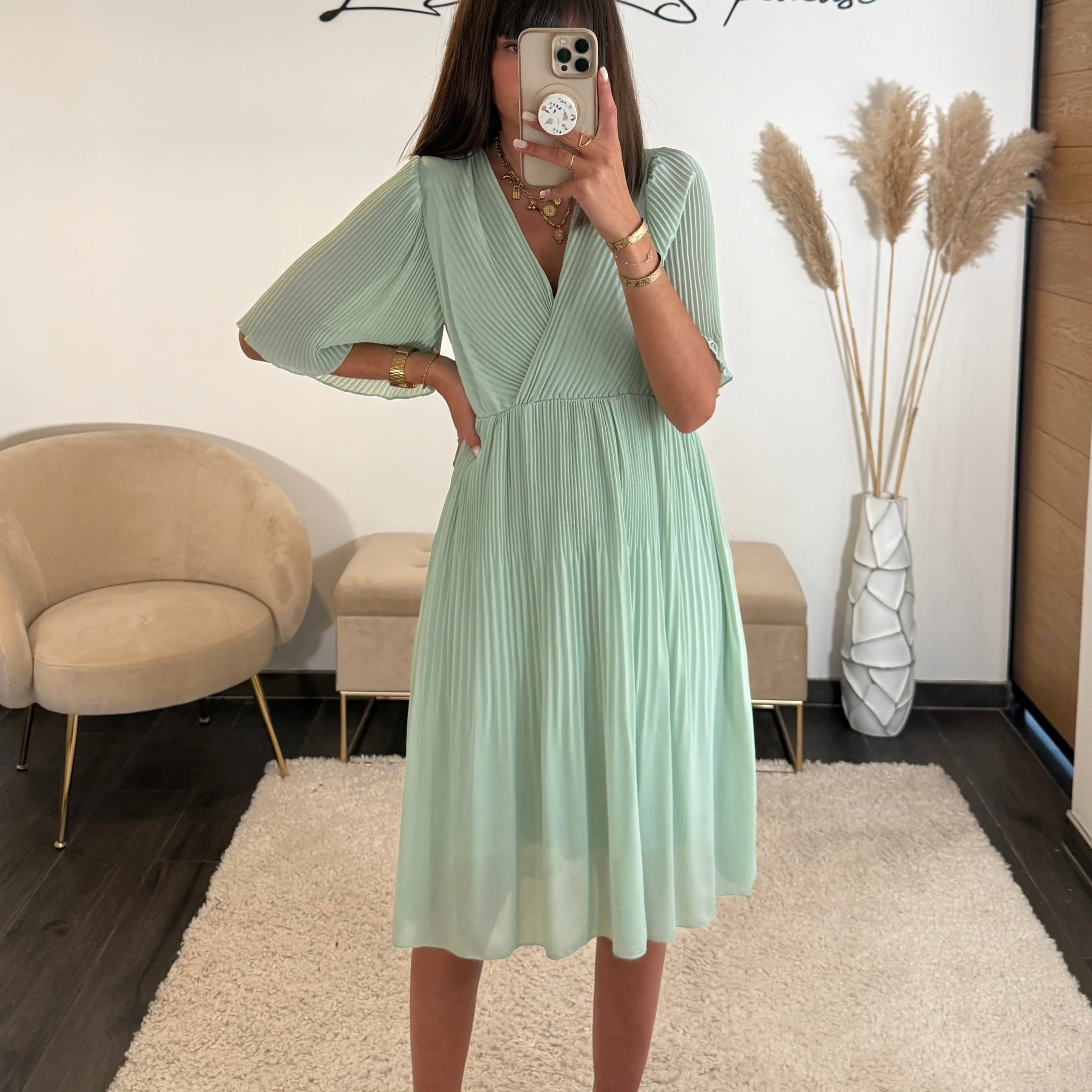 ROBE VERT D'EAU HILONA