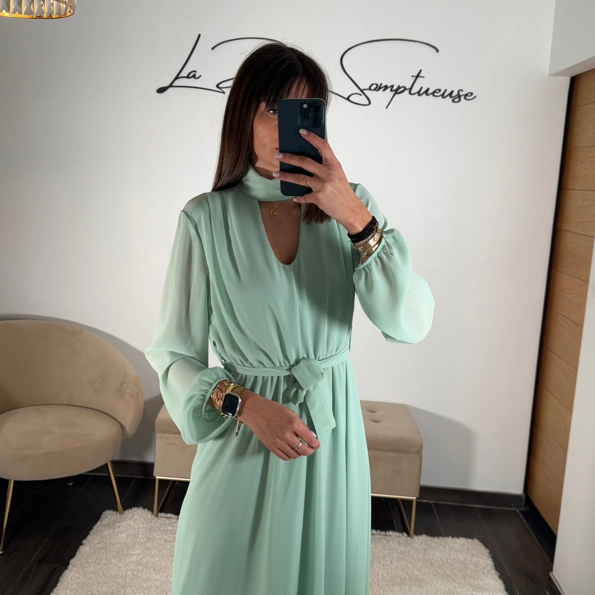 ROBE VERT D'EAU JOSEPHINE - Image 3