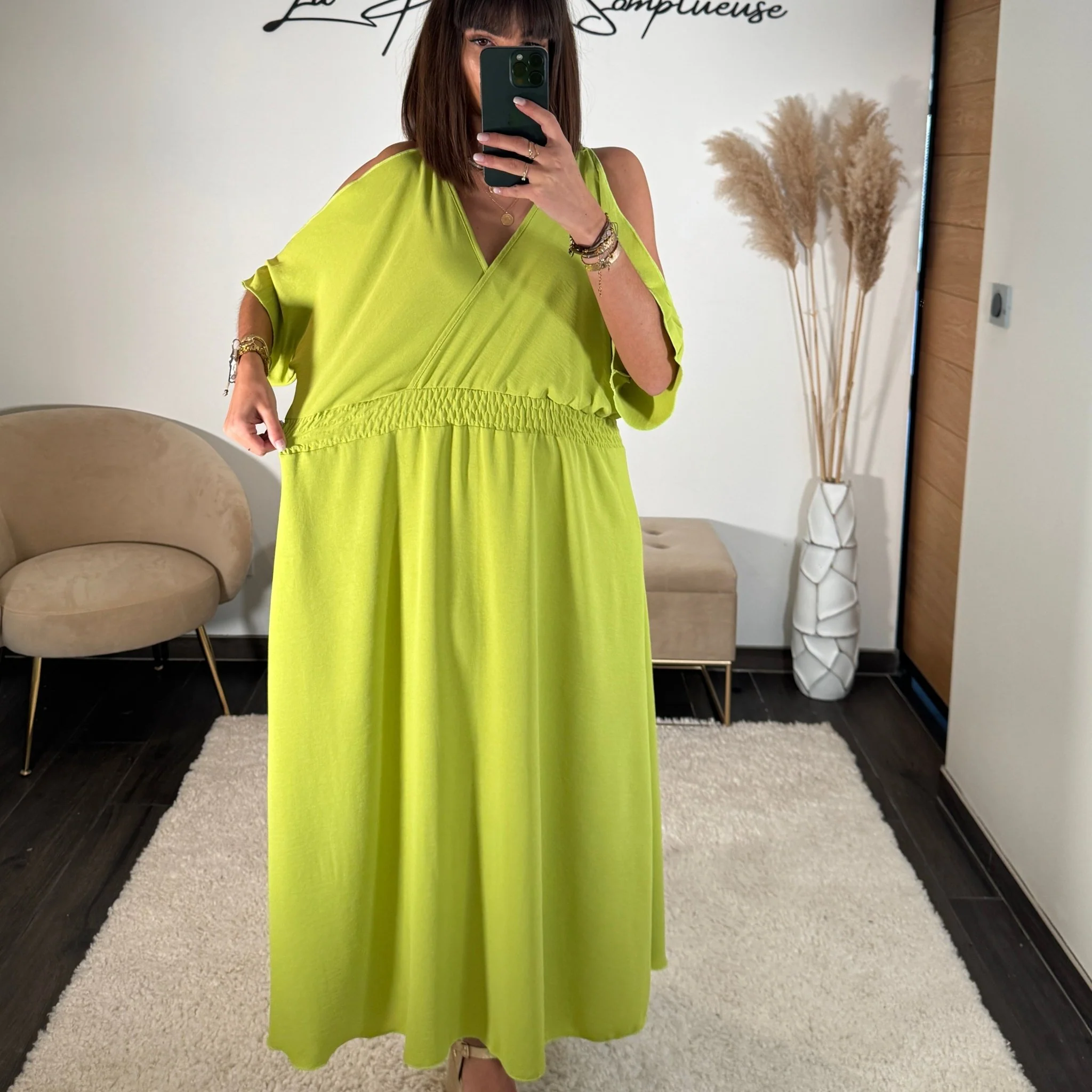 ROBE VERT POMME MELISSA - Image 3