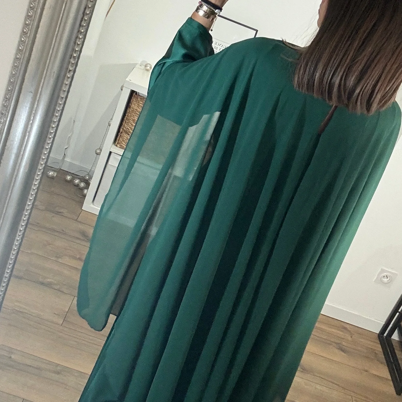 ROBE VERT SAPIN SATINE CORALINE - Image 5