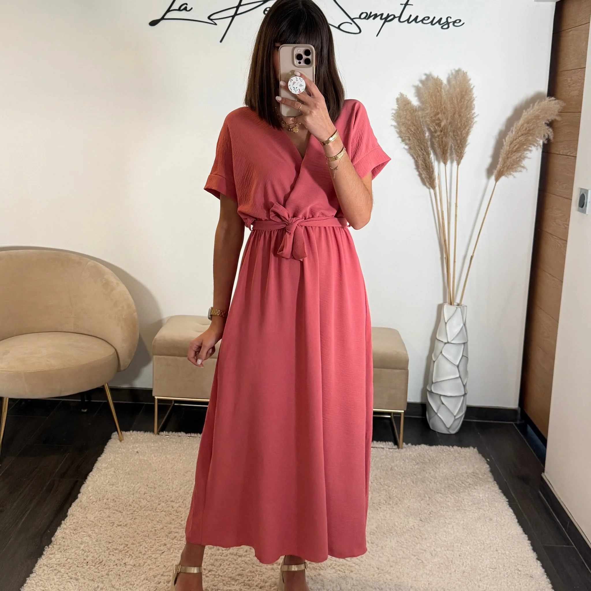 ROBE VIEUX ROSE CHLOE