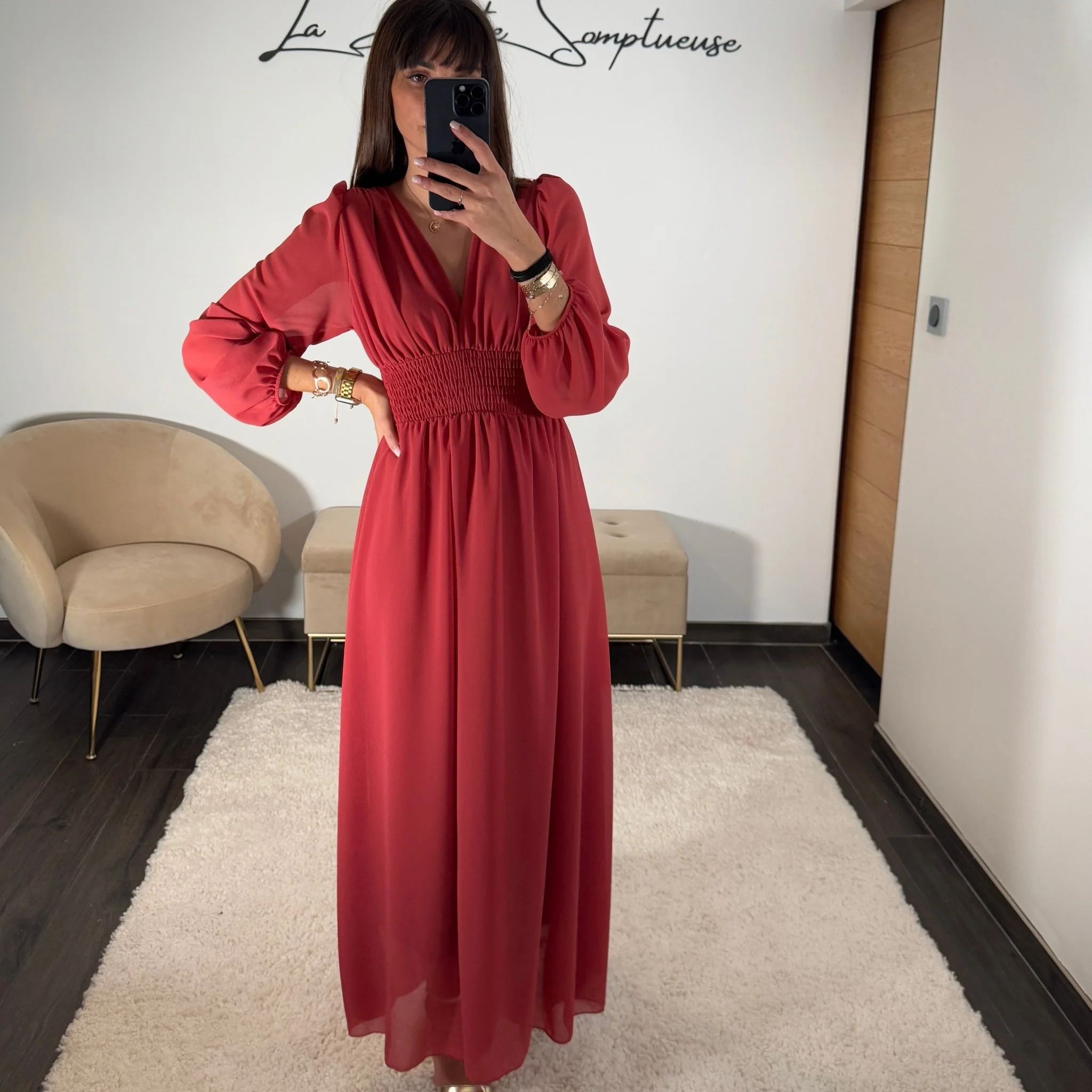ROBE VIEUX ROSE FLUIDE MARTA