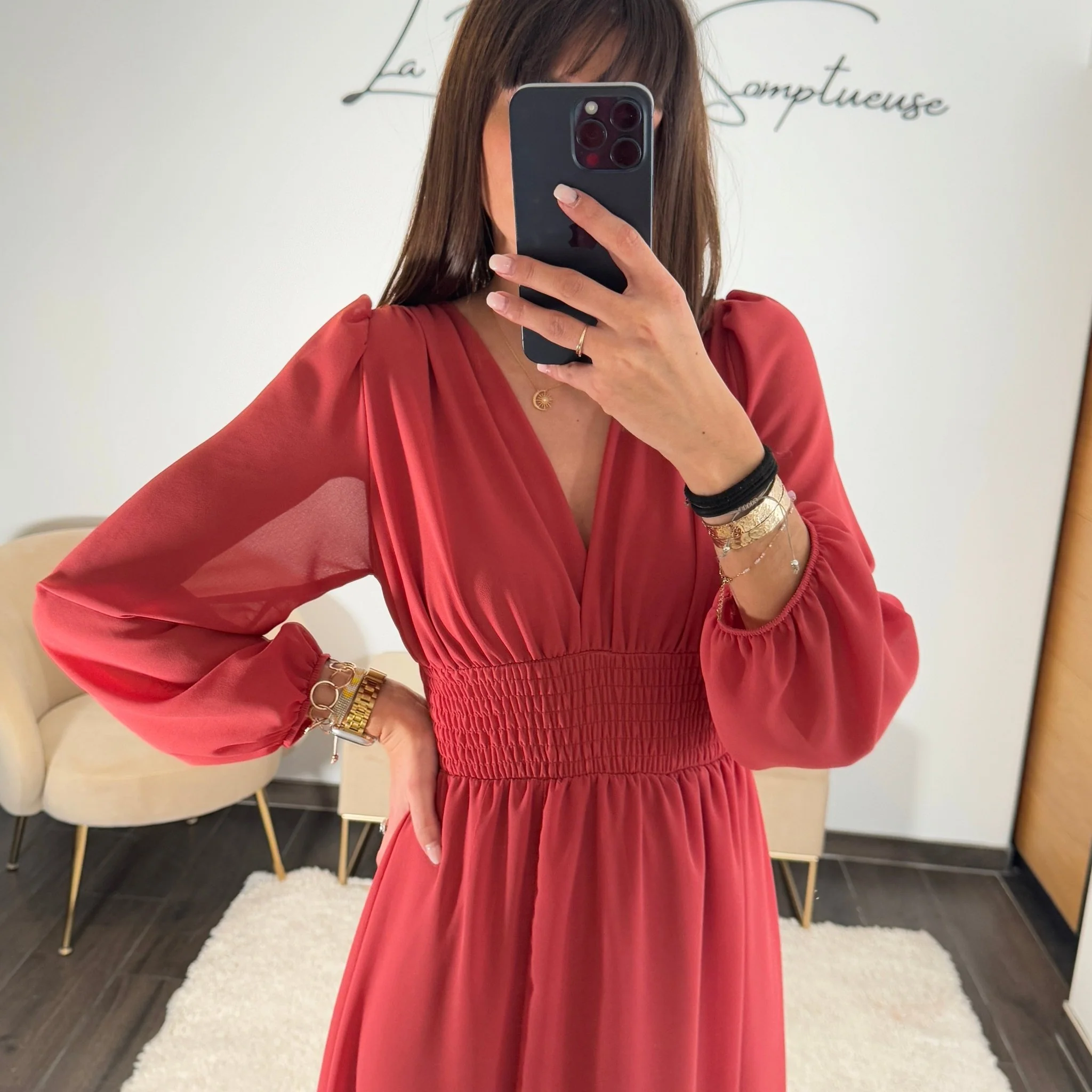 ROBE VIEUX ROSE FLUIDE MARTA - Image 3