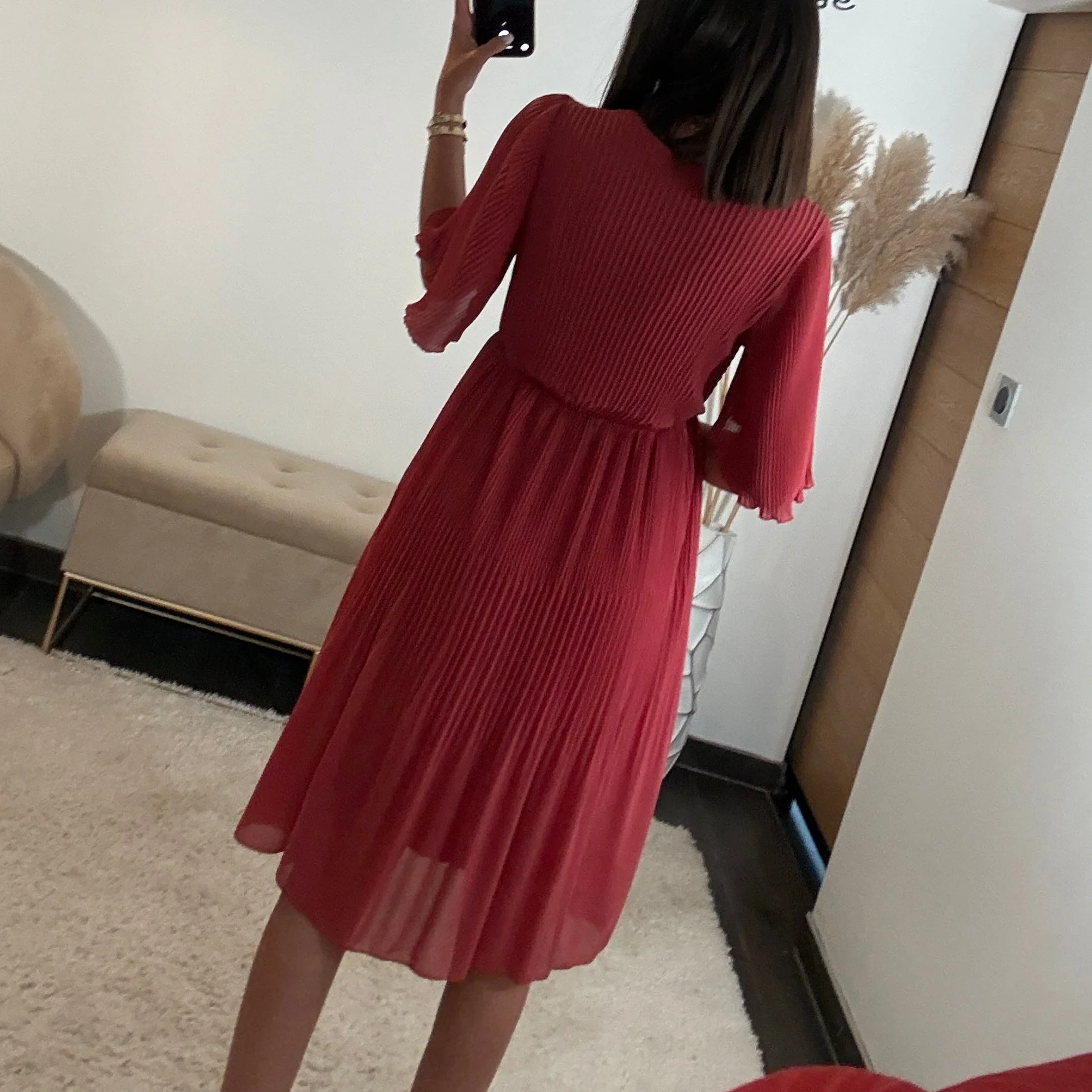 ROBE VIEUX ROSE/TERRACOTTA HILONA - Image 3