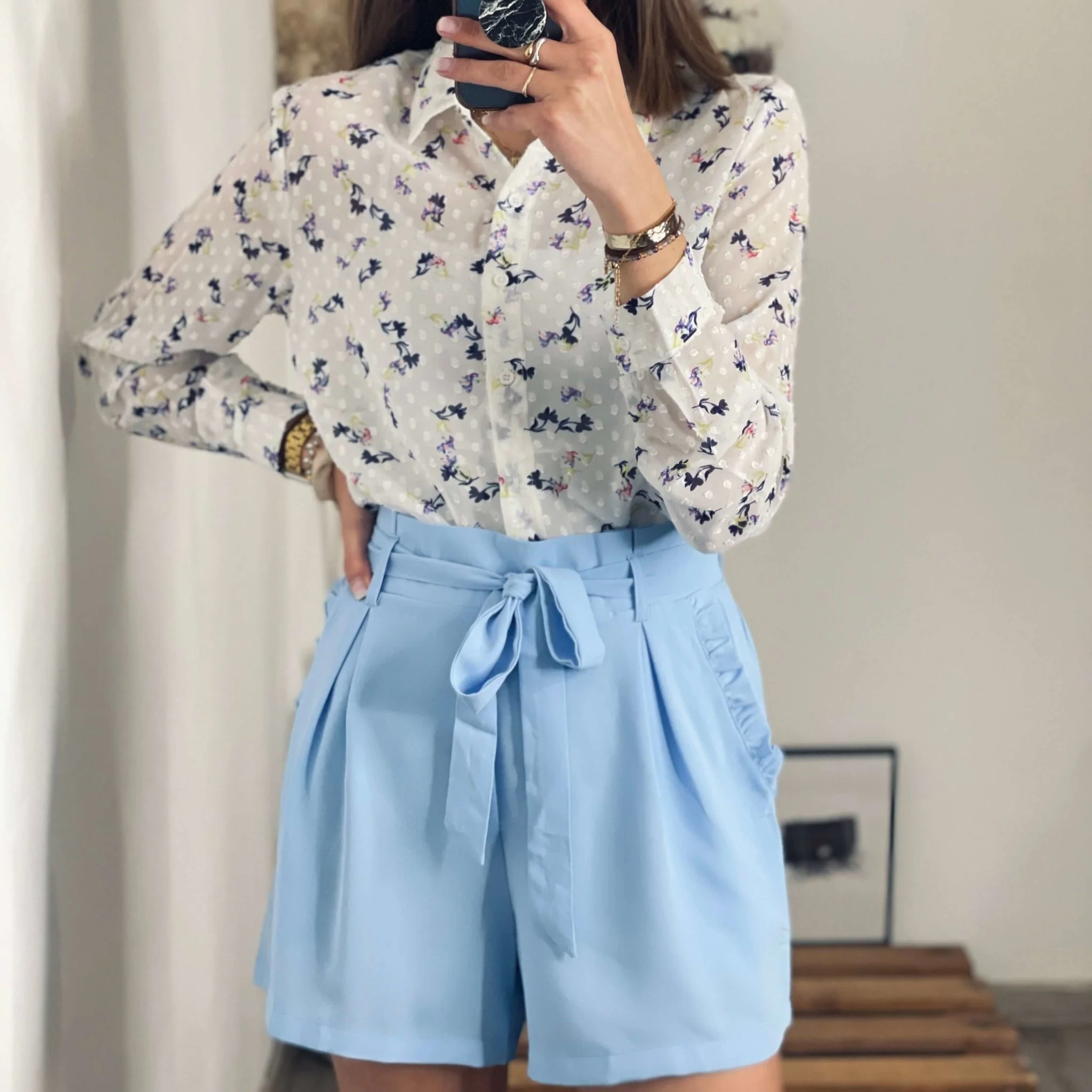 SHORT BLEU AVA - Image 3
