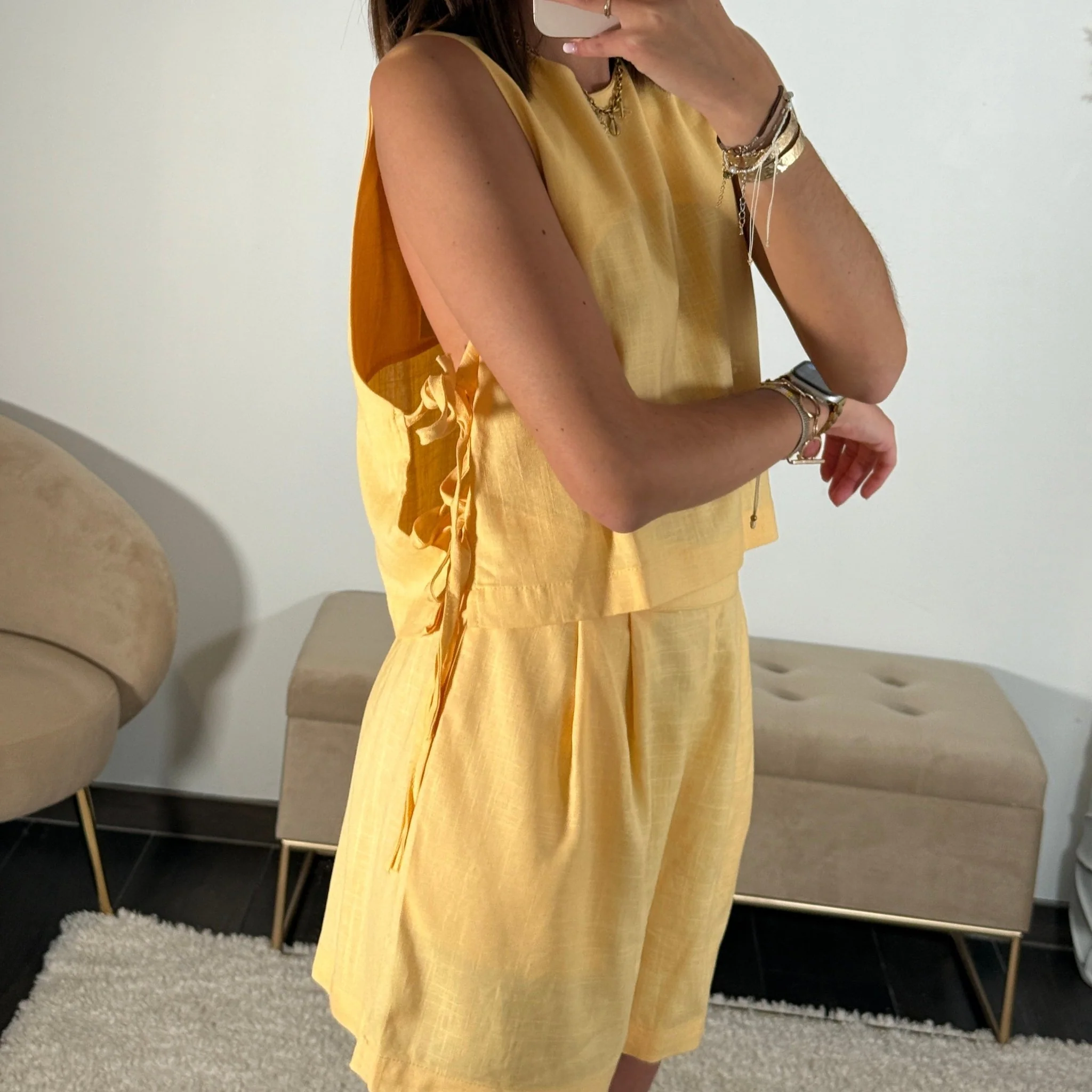 SHORT LIN JAUNE UGO - Image 3
