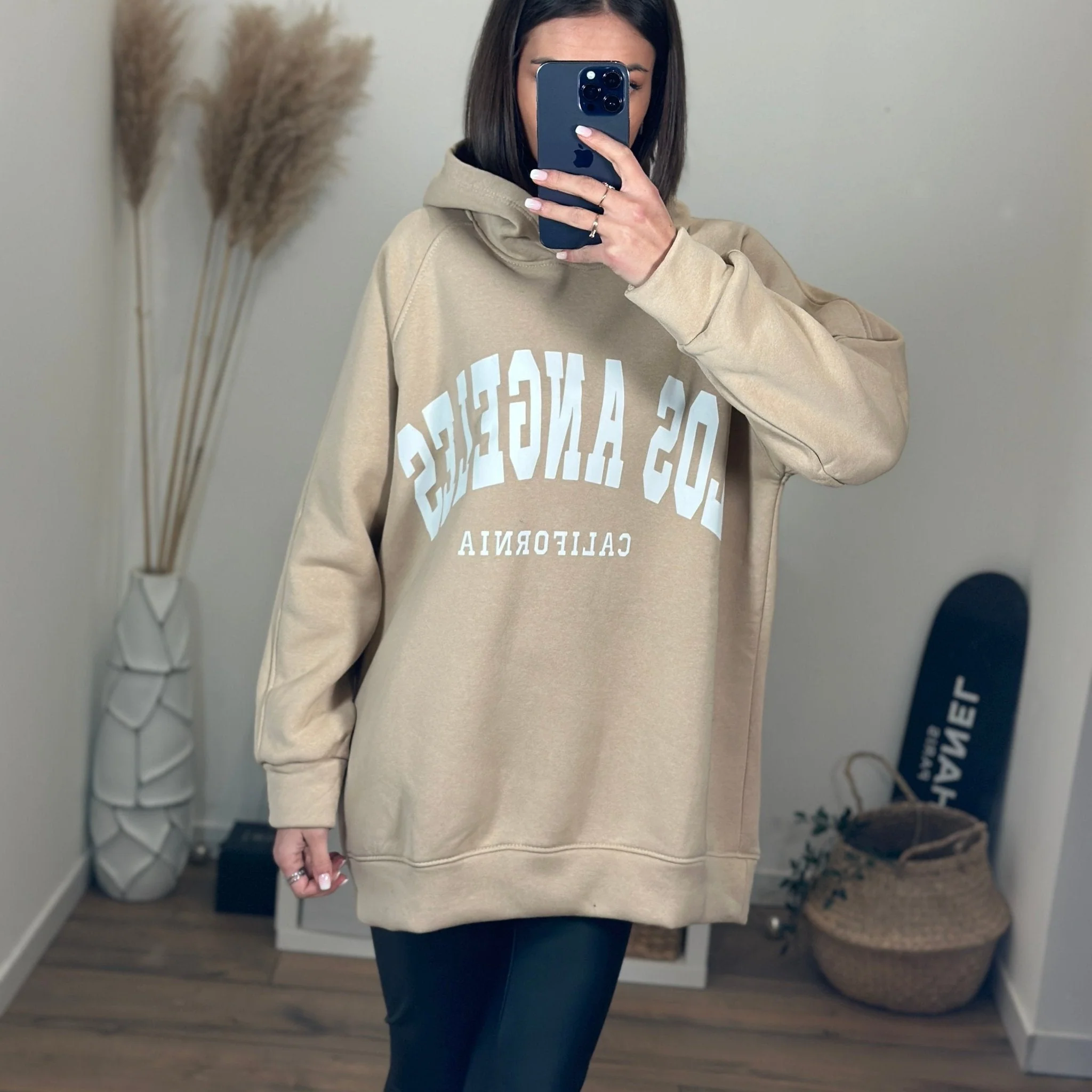 SWEAT A CAPUCHE LOS ANGELES BEIGE - Image 4