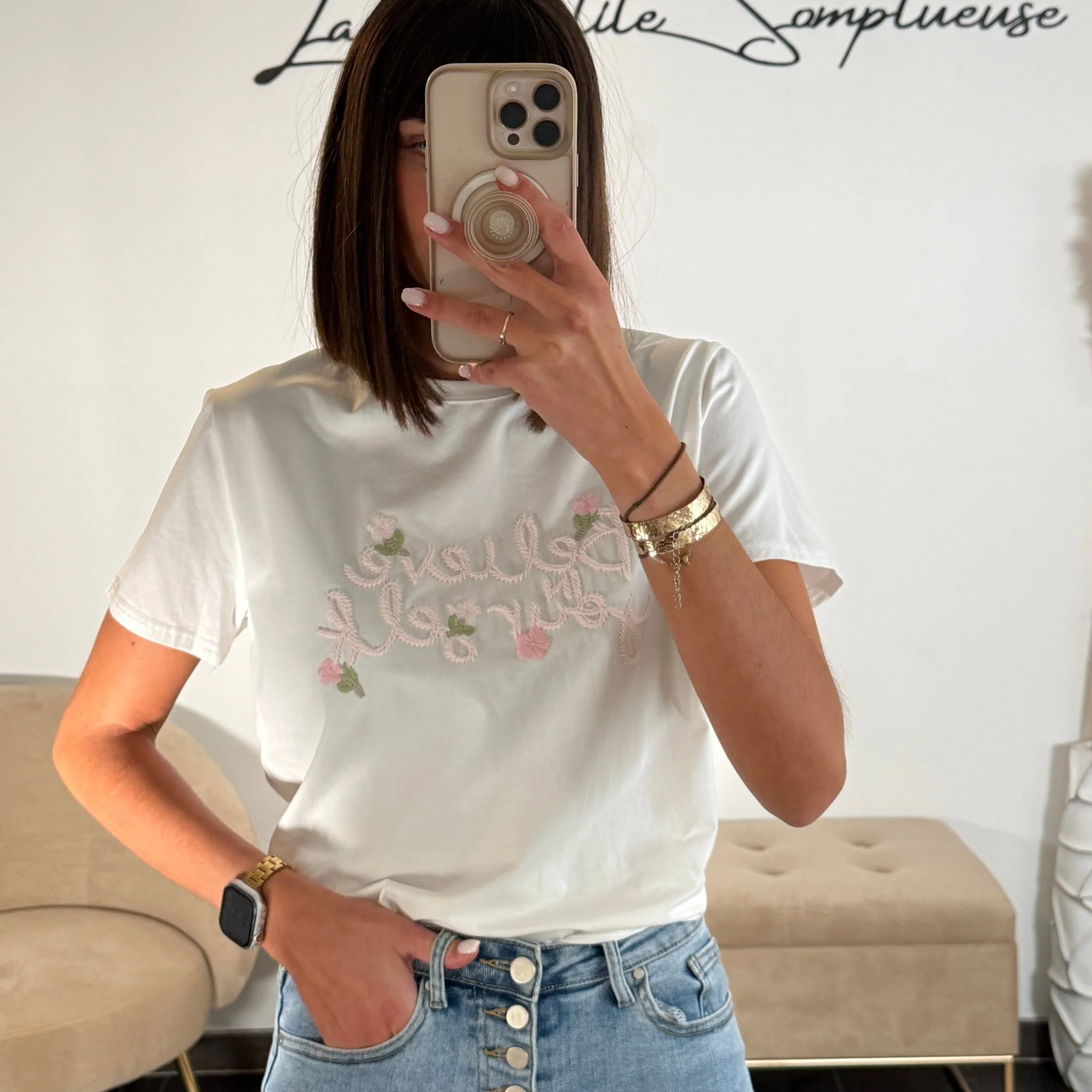 T-SHIRT BLANC BELIEVE