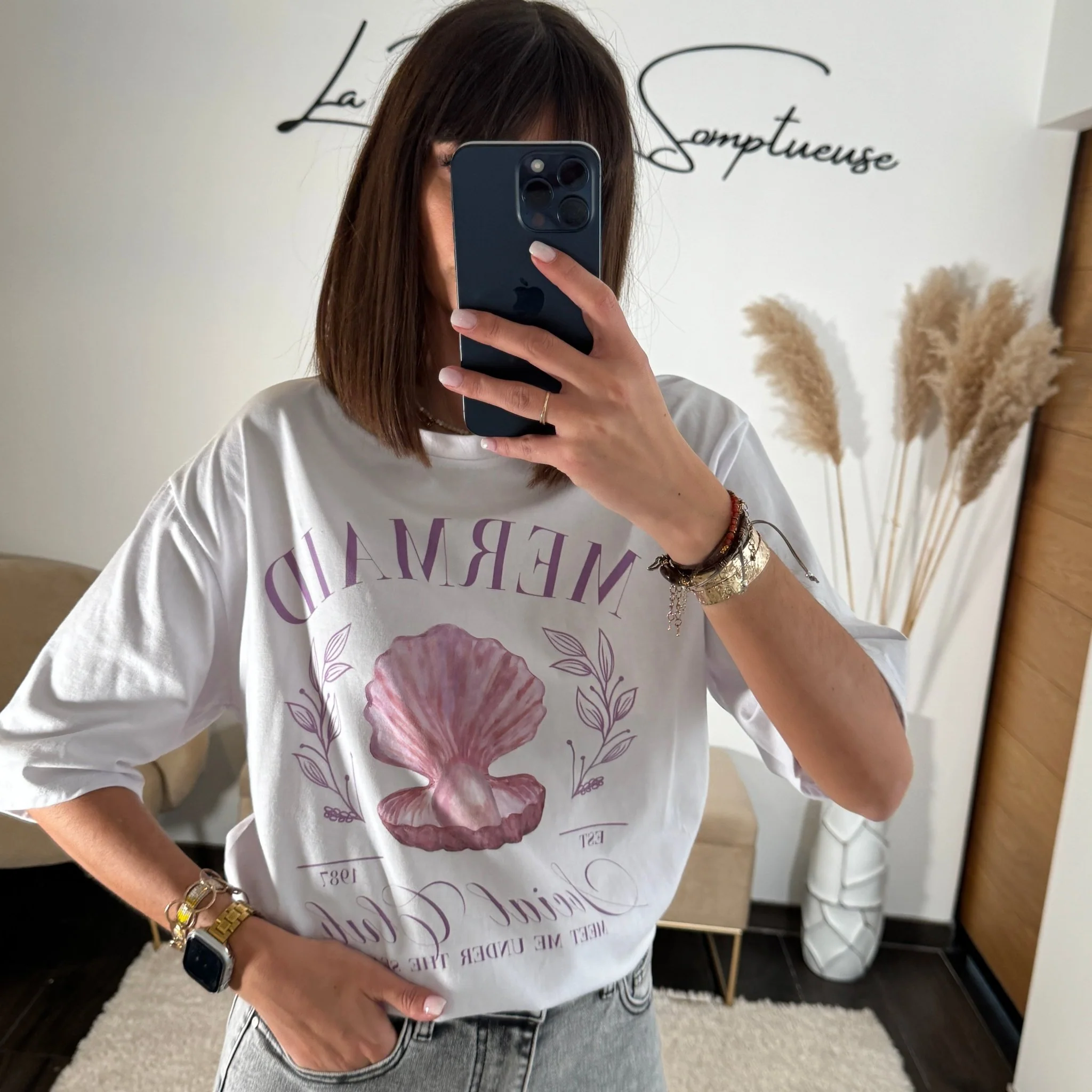 T-SHIRT BLANC MERMAID - Image 3