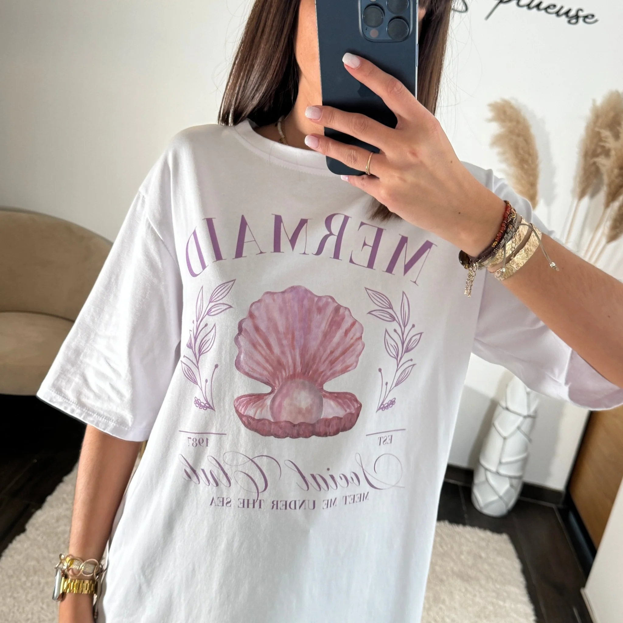 T-SHIRT BLANC MERMAID - Image 4
