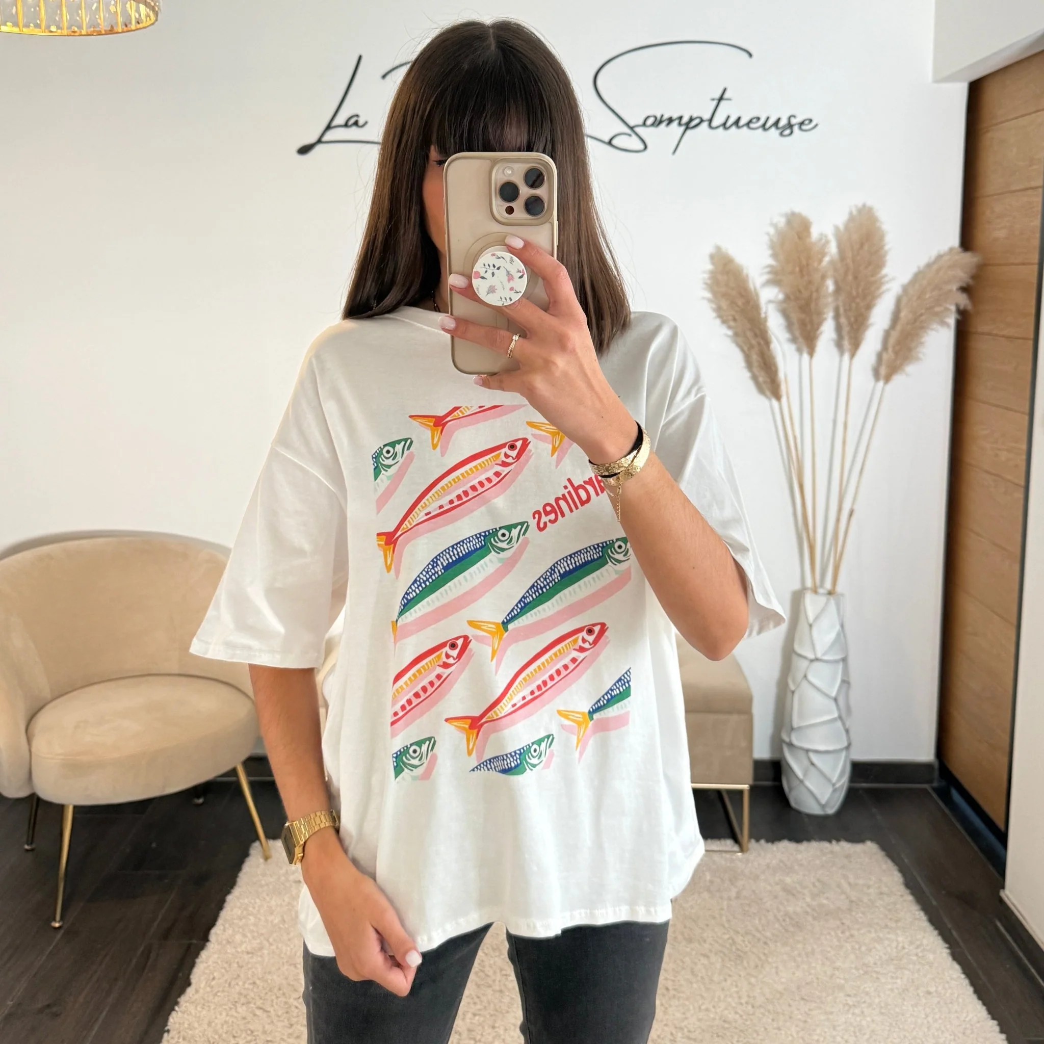 T-SHIRT BLANC SARDINES - Image 3