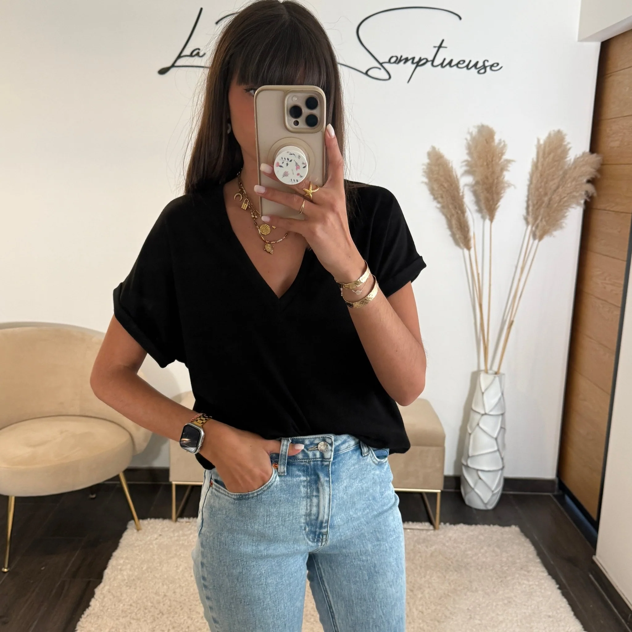 T-SHIRT NOIR NAEL