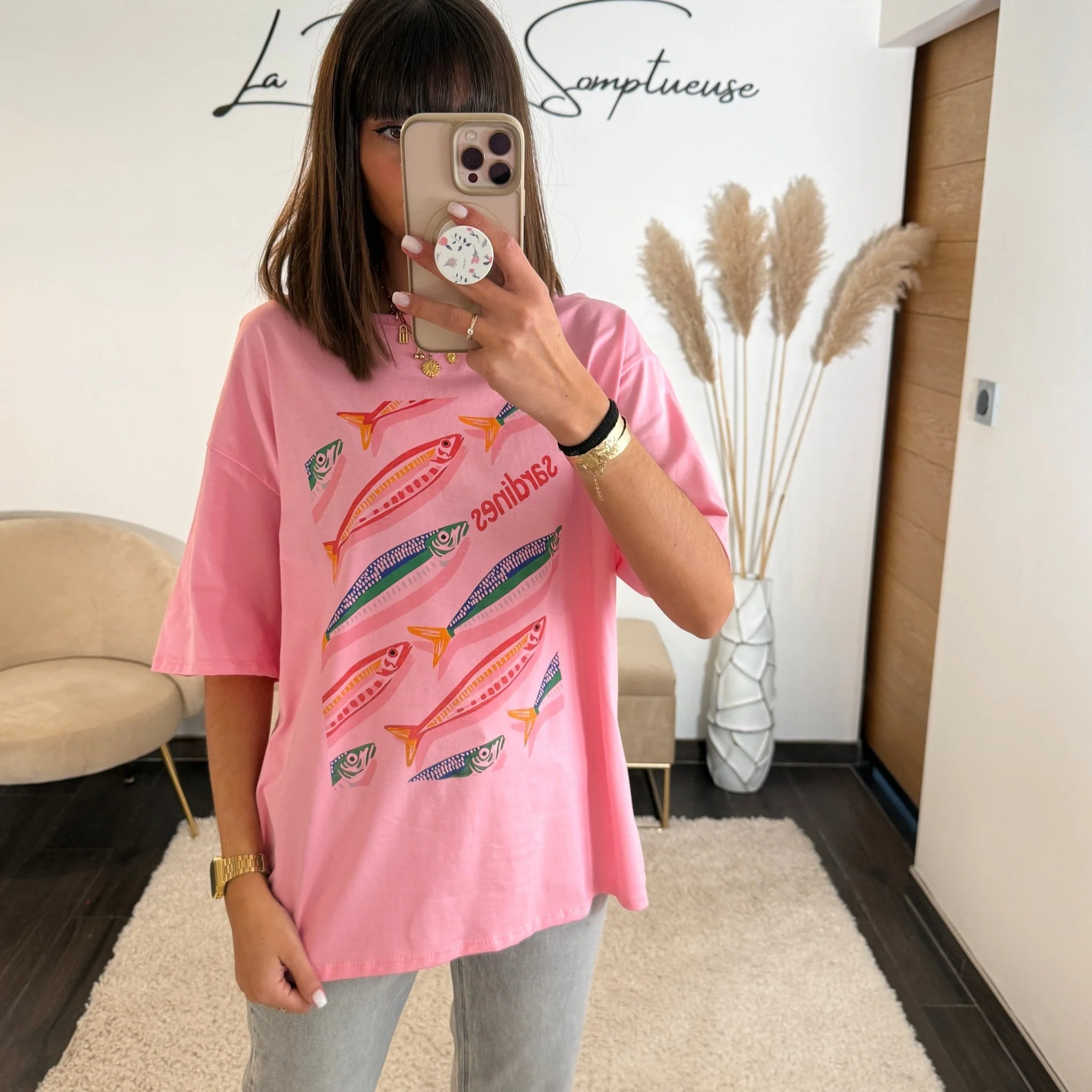 T-SHIRT ROSE SARDINES - Image 2