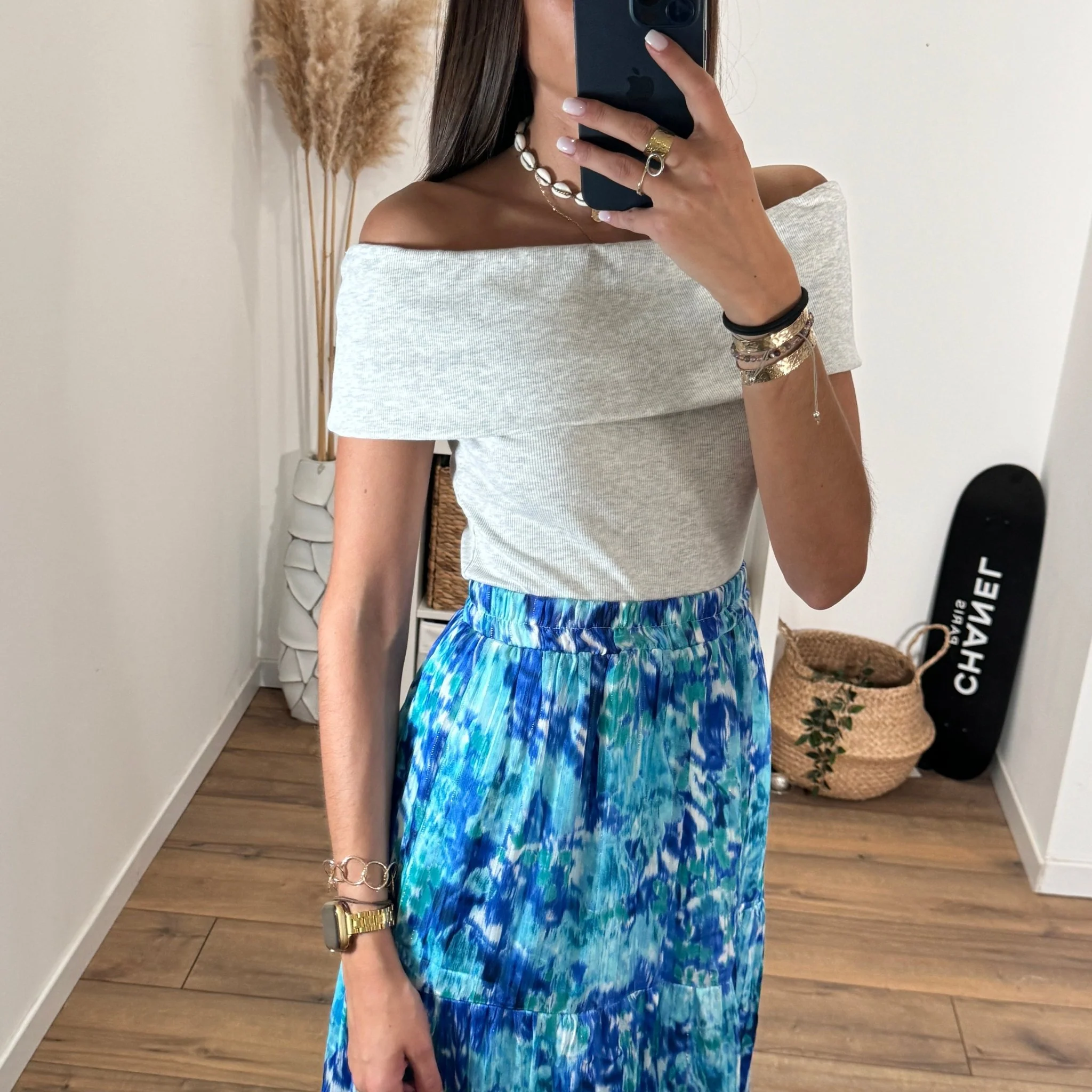 TOP BARDOT GREIGE ERYA