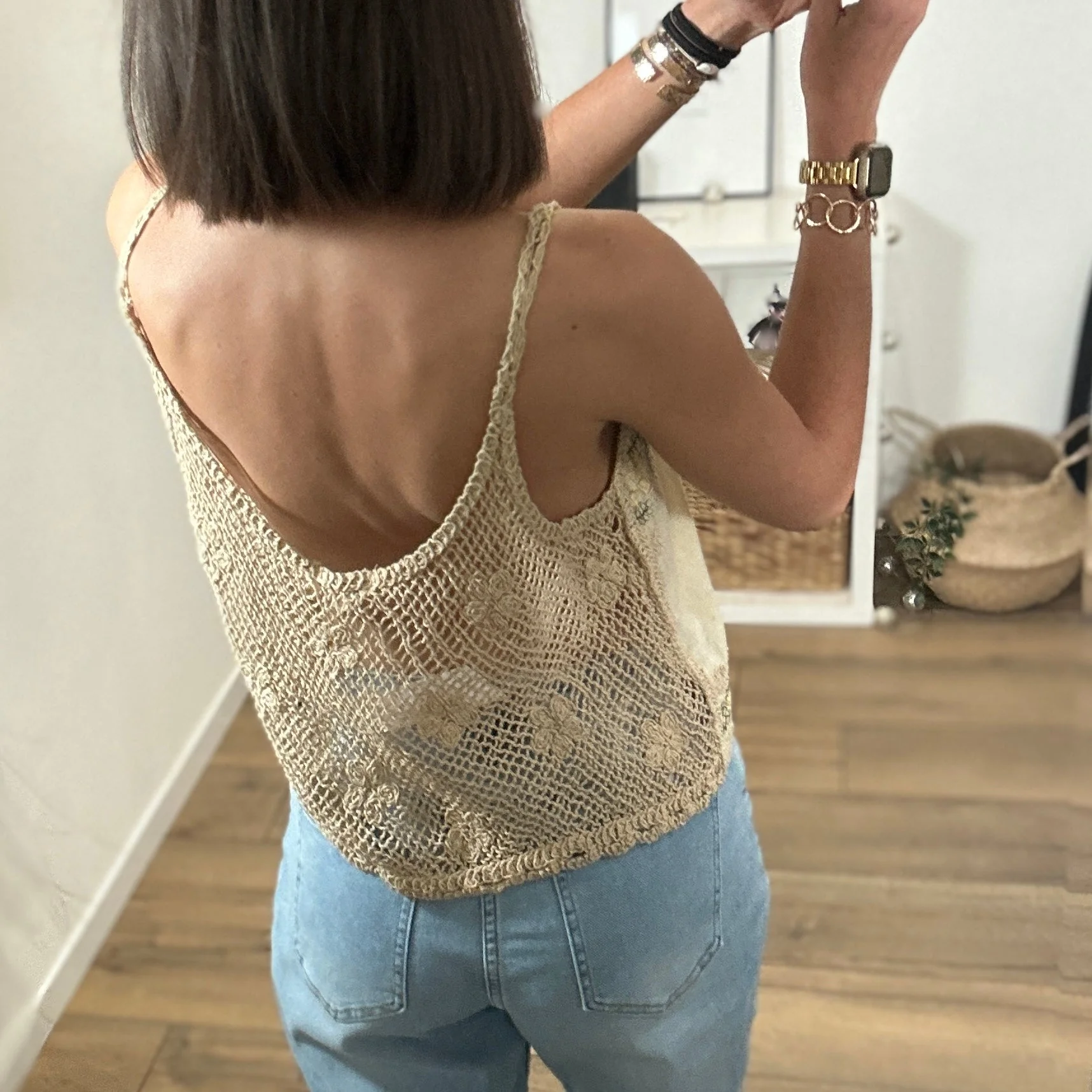 TOP BRODERIE BEIGE LINDIE - Image 3