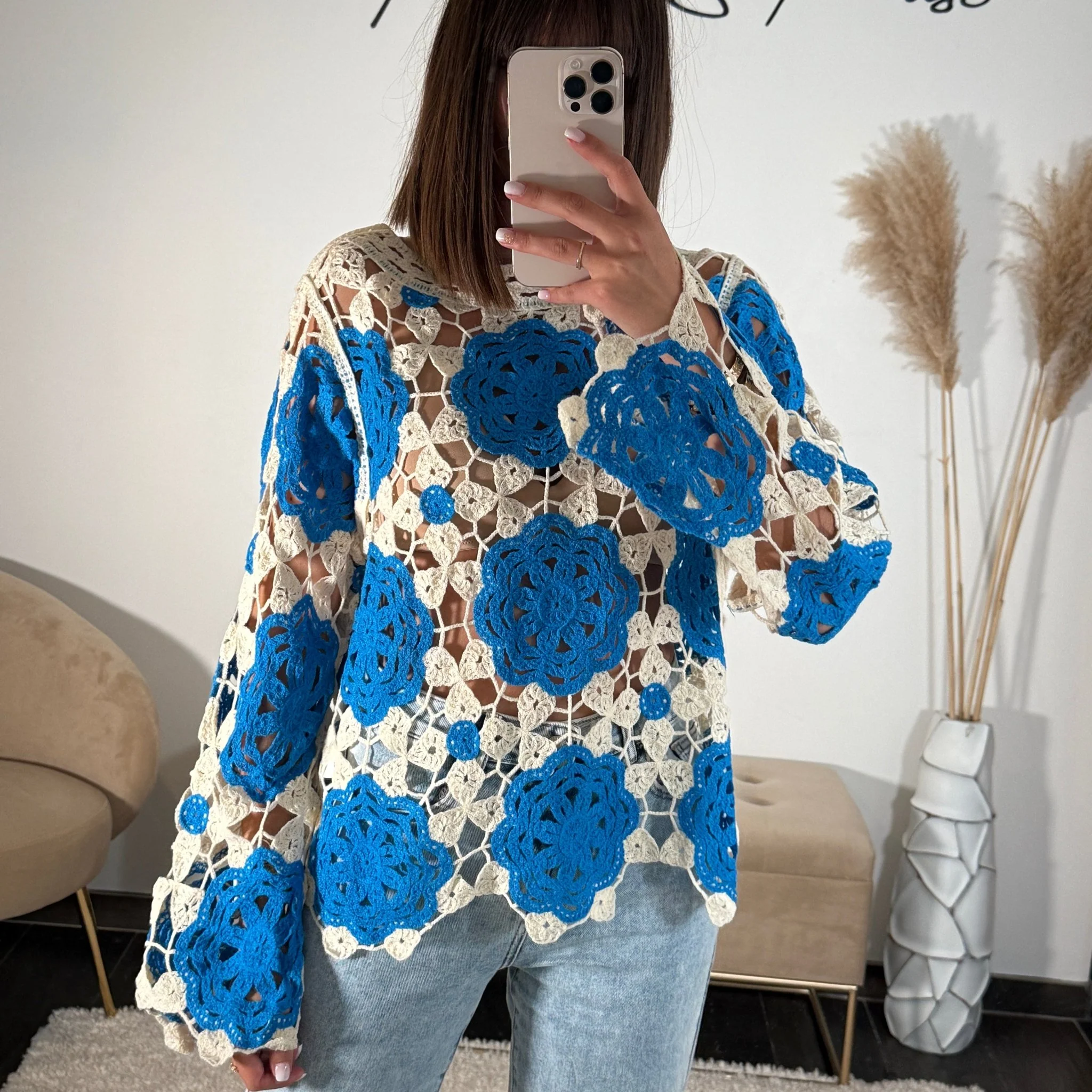 TOP CROCHET BLEU ROYA - Image 2